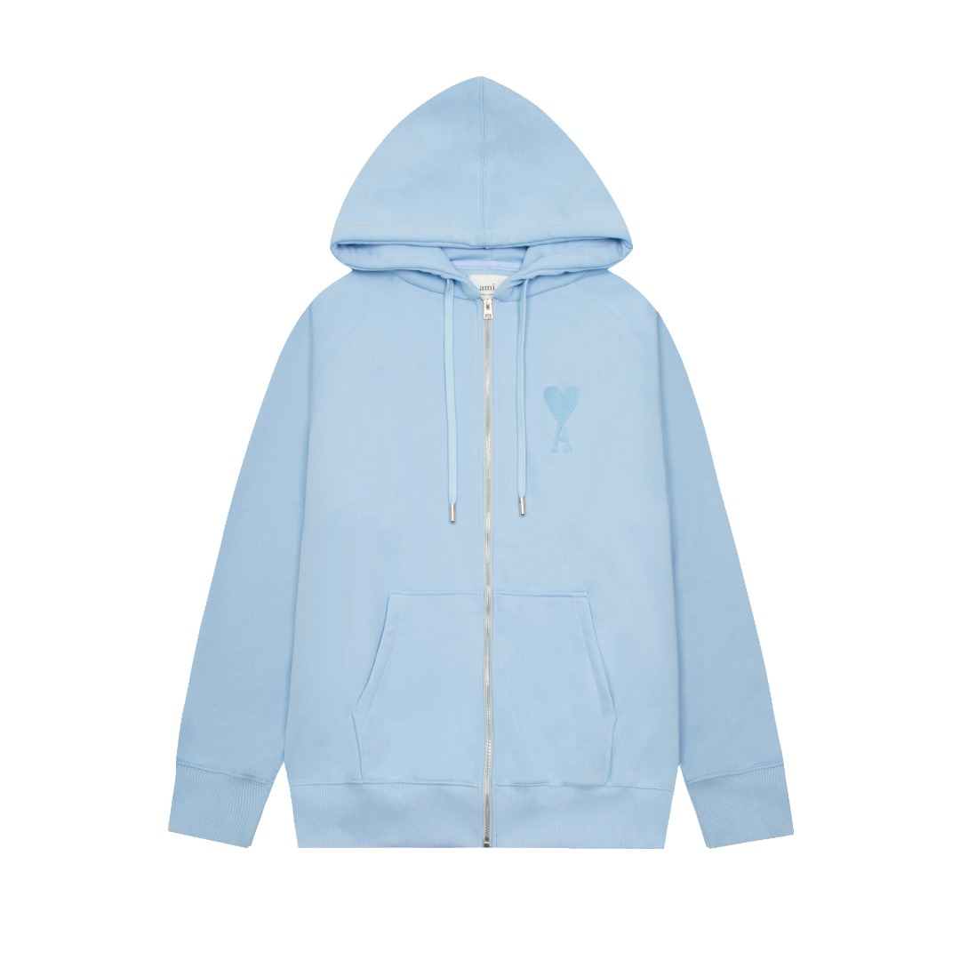 Veste Ami Paris Bleu Cœur Bleu