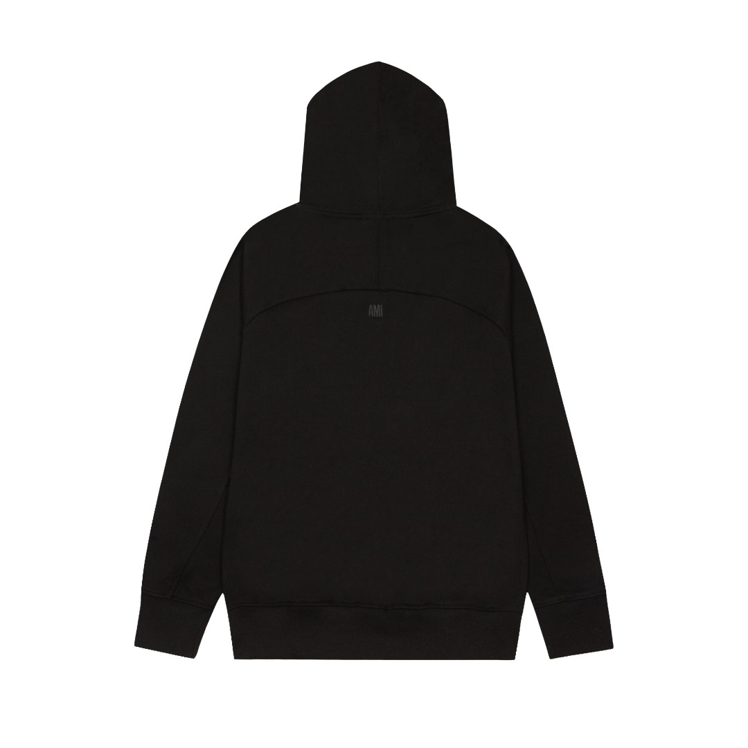 Veste Ami Paris Noir Cœur Rouge