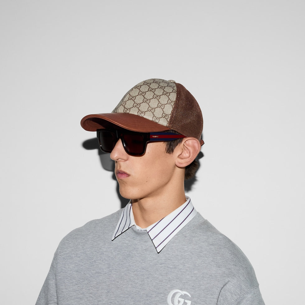 CASQUETTE EN TOILE GG MONOGRAM Marron