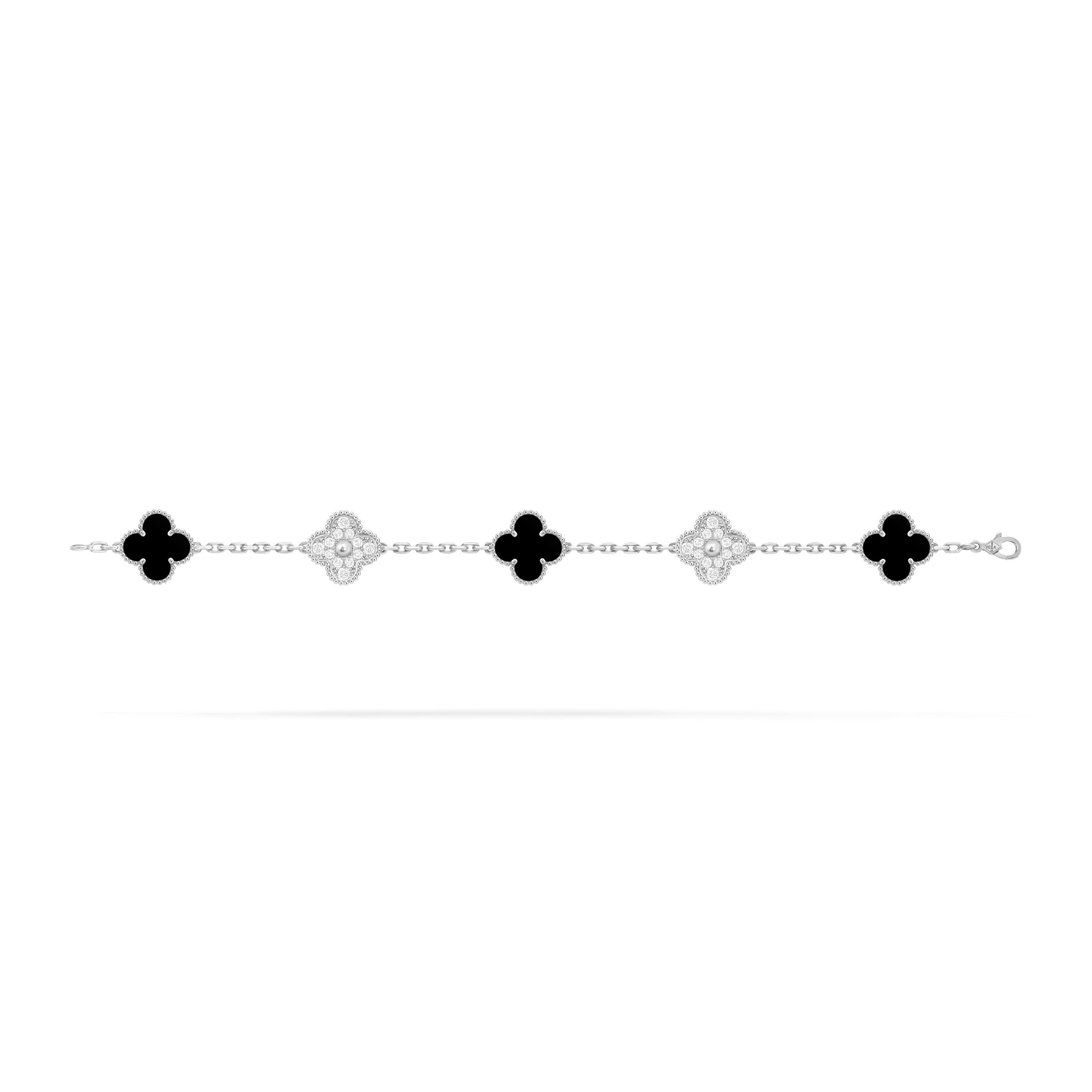 Van Cleef Vintage Alhambra 5 motifs Onyx