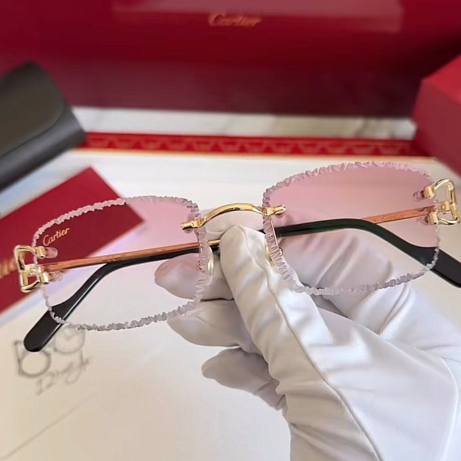 Lunettes Cartier Diamond Cut Rose