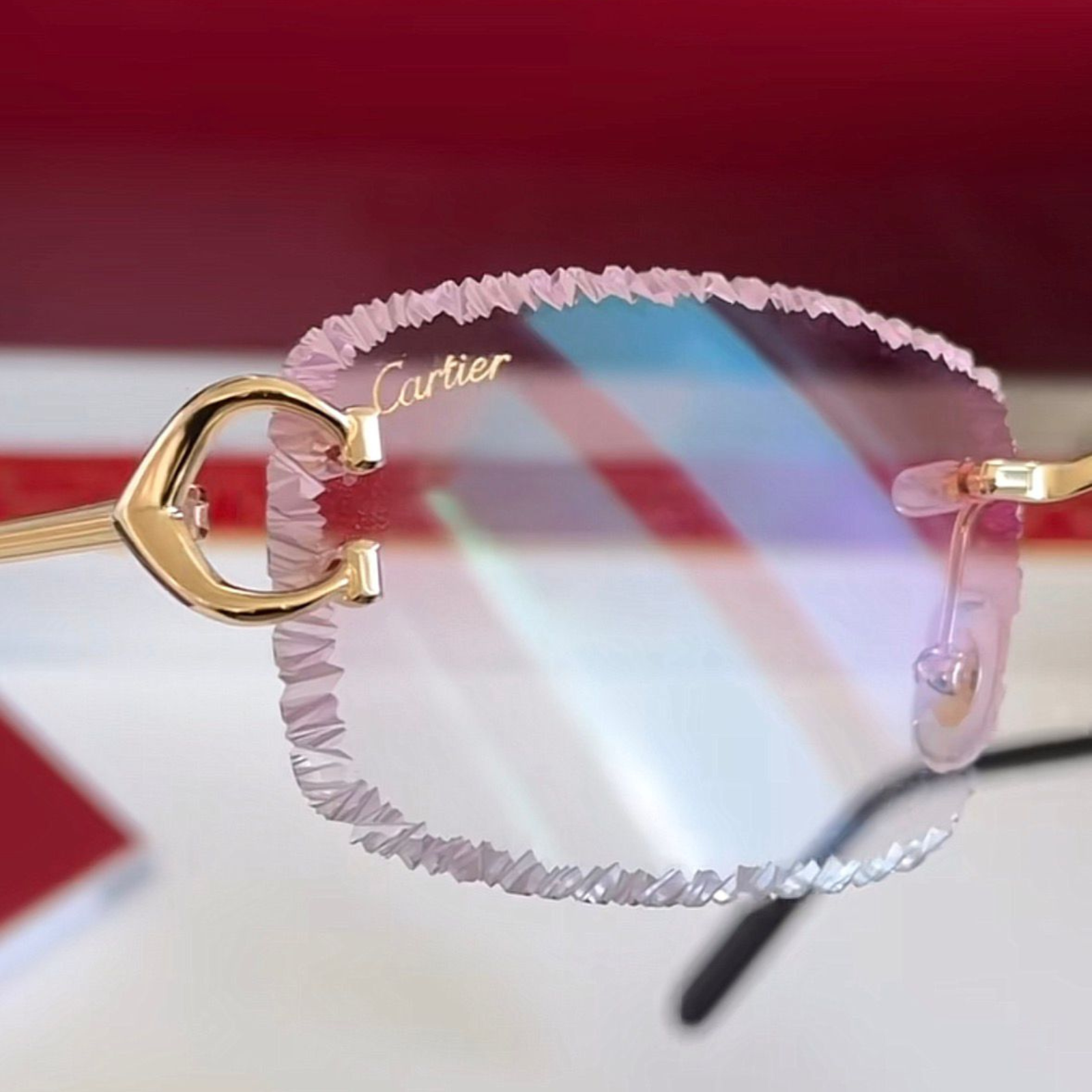 Lunettes Cartier Diamond Cut Rose