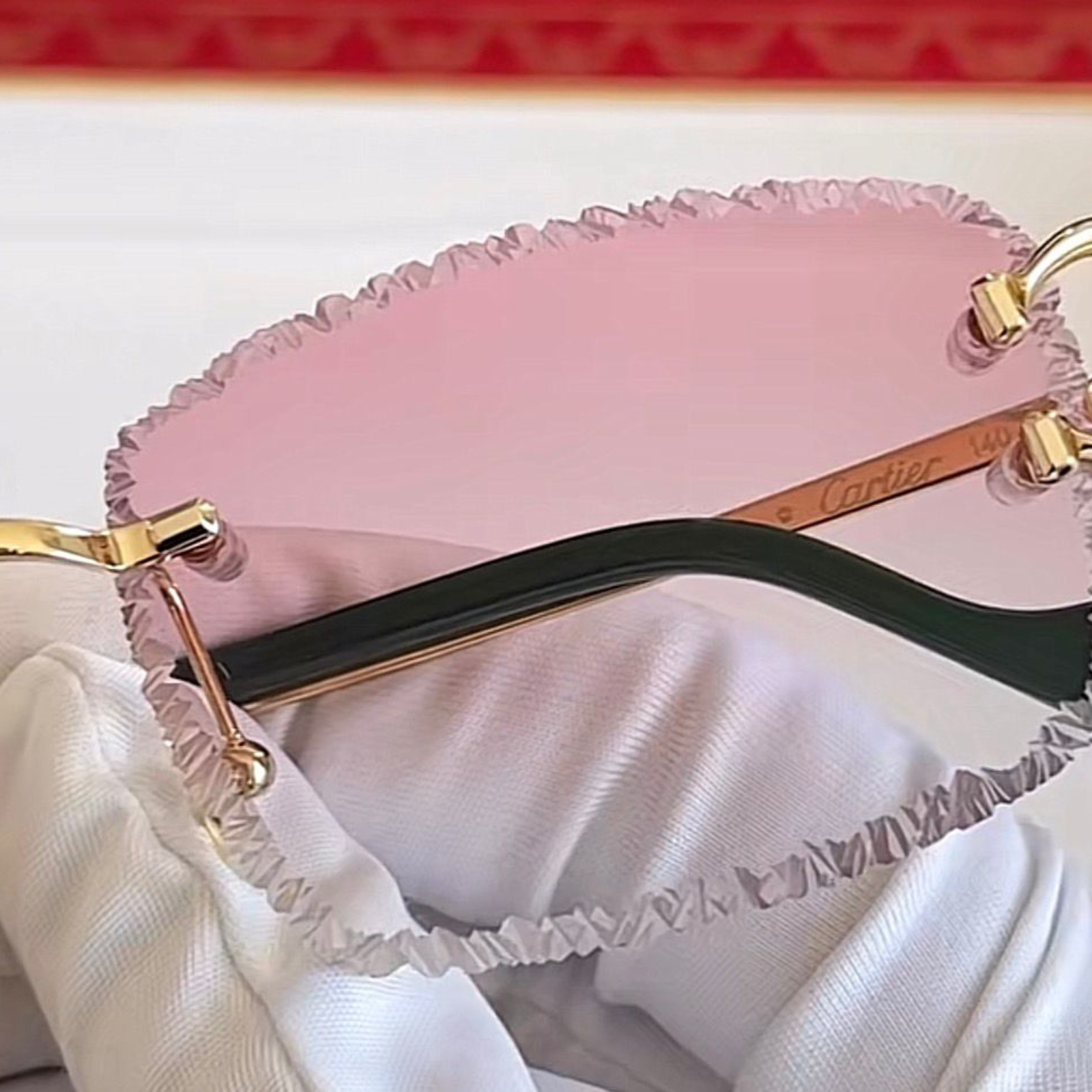 Lunettes Cartier Diamond Cut Rose