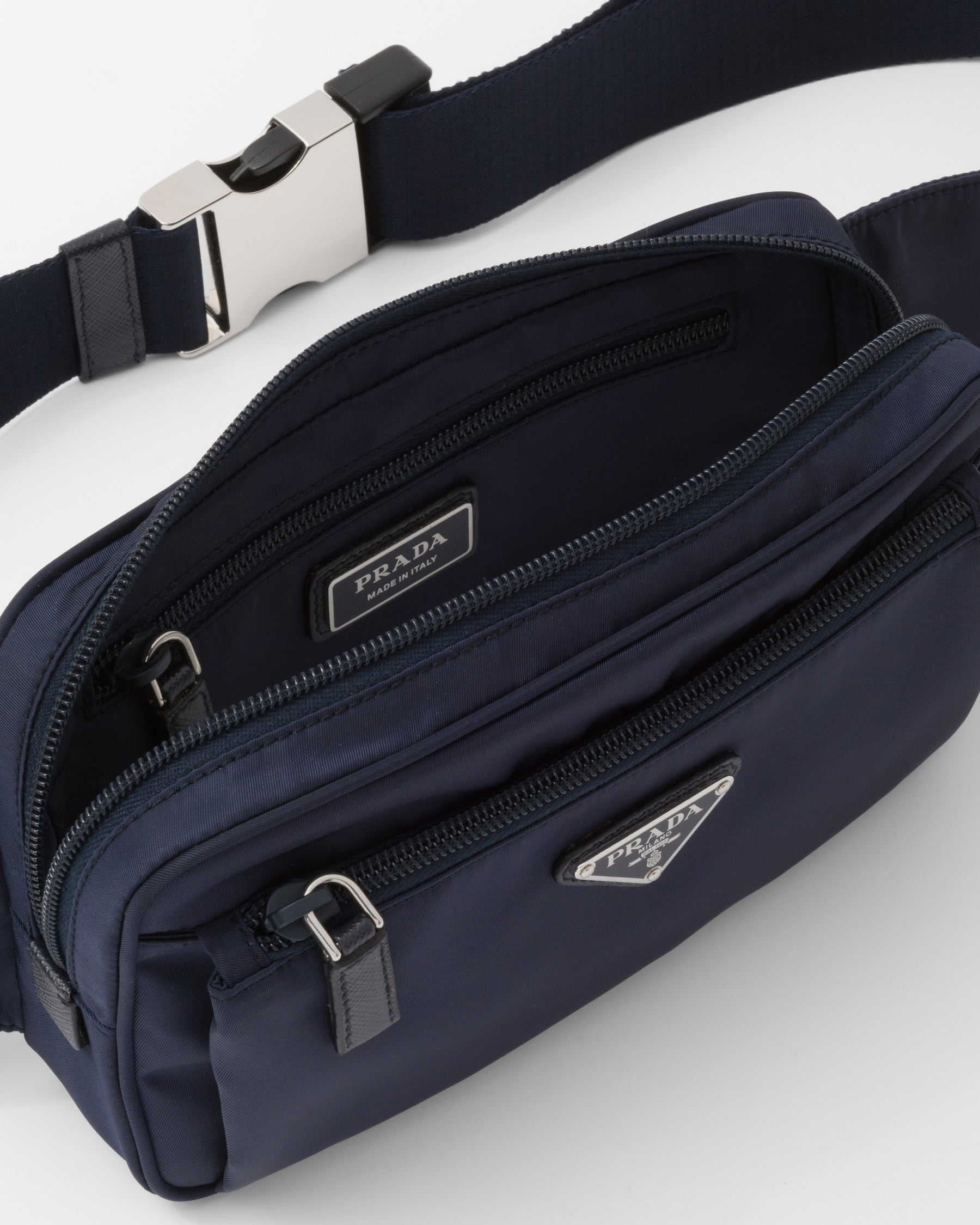 Sac banane en Re-Nylon et cuir Saffiano