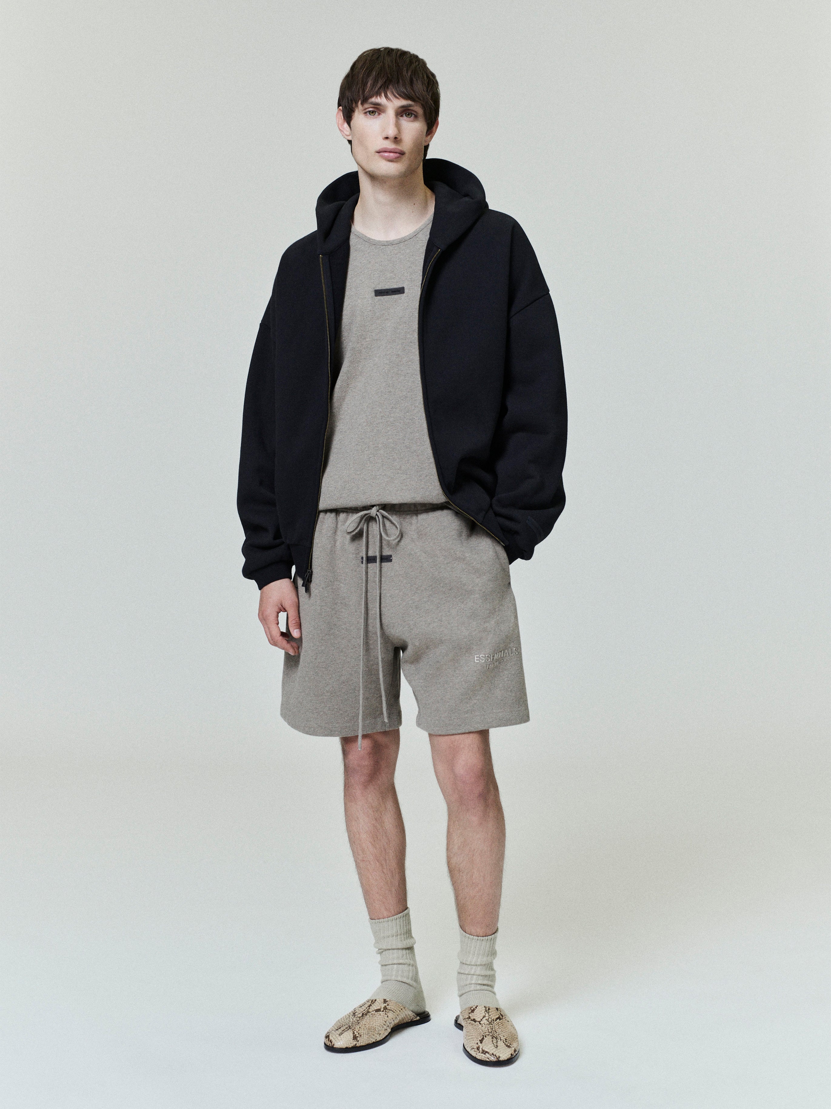 Embossed Classic Fleece Zip-Up Hoodie