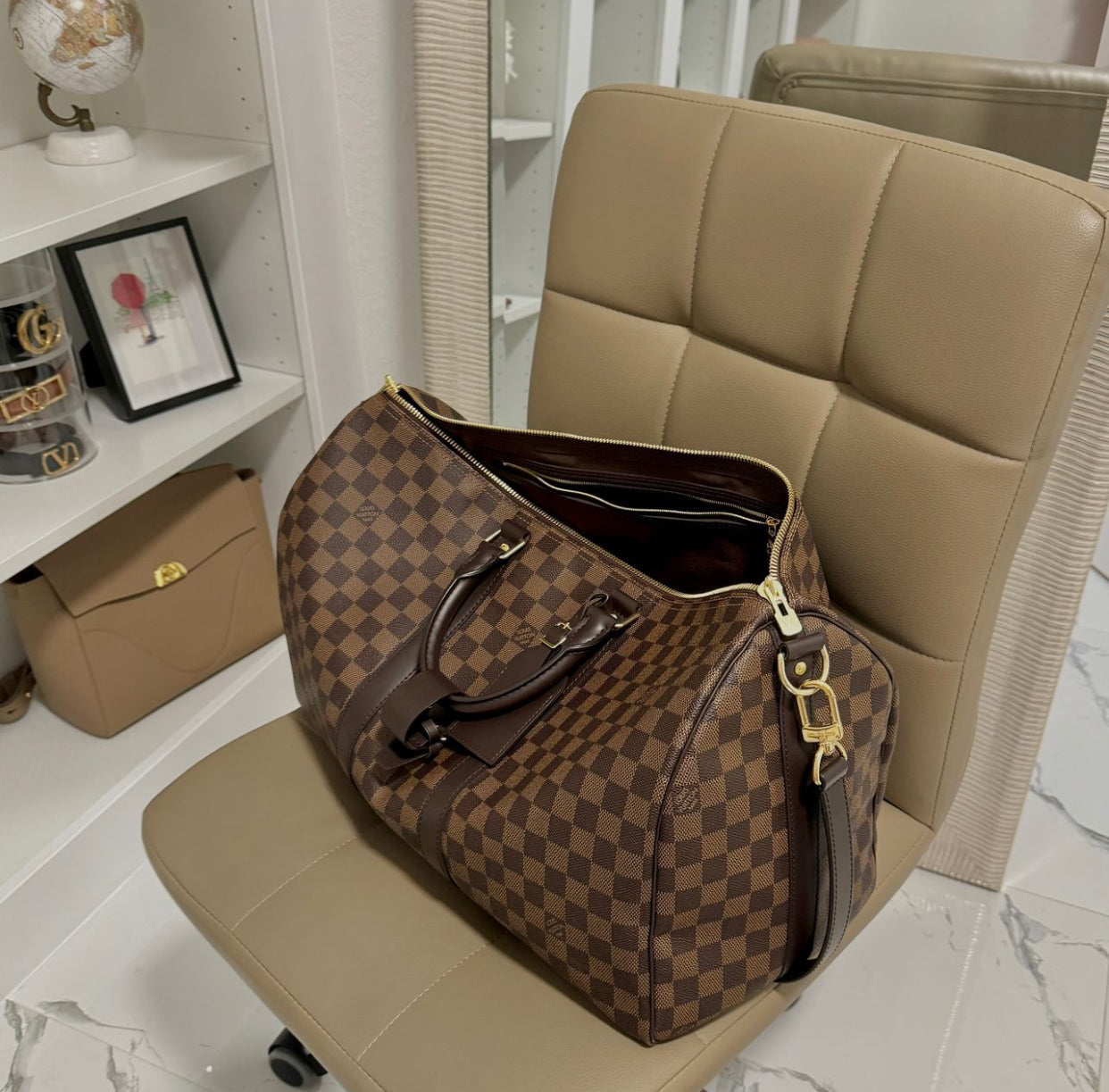 Sac de voyage Louis Vuitton Moka 45 cm