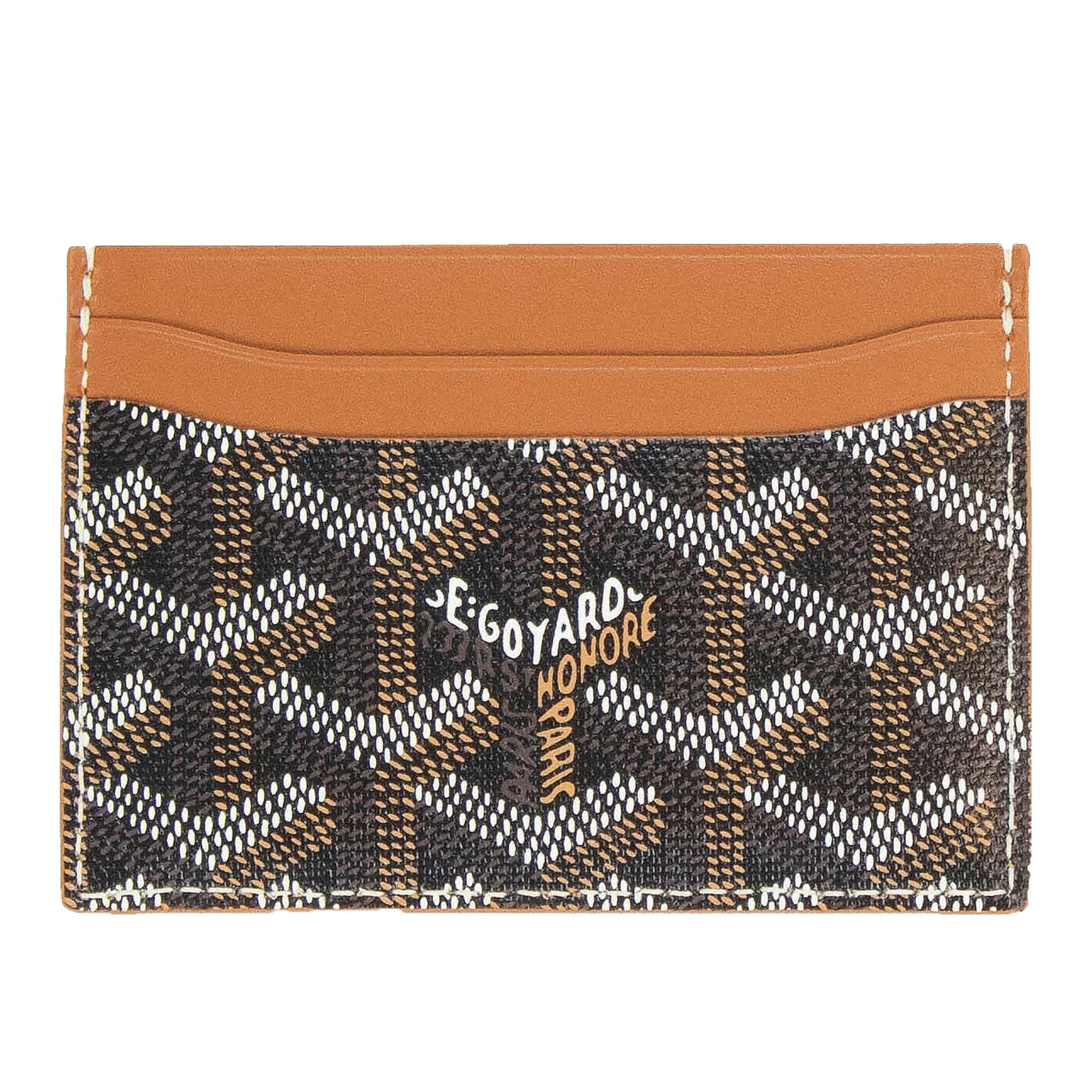 Goyard Saint Sulpice Black/Tan Card Holder