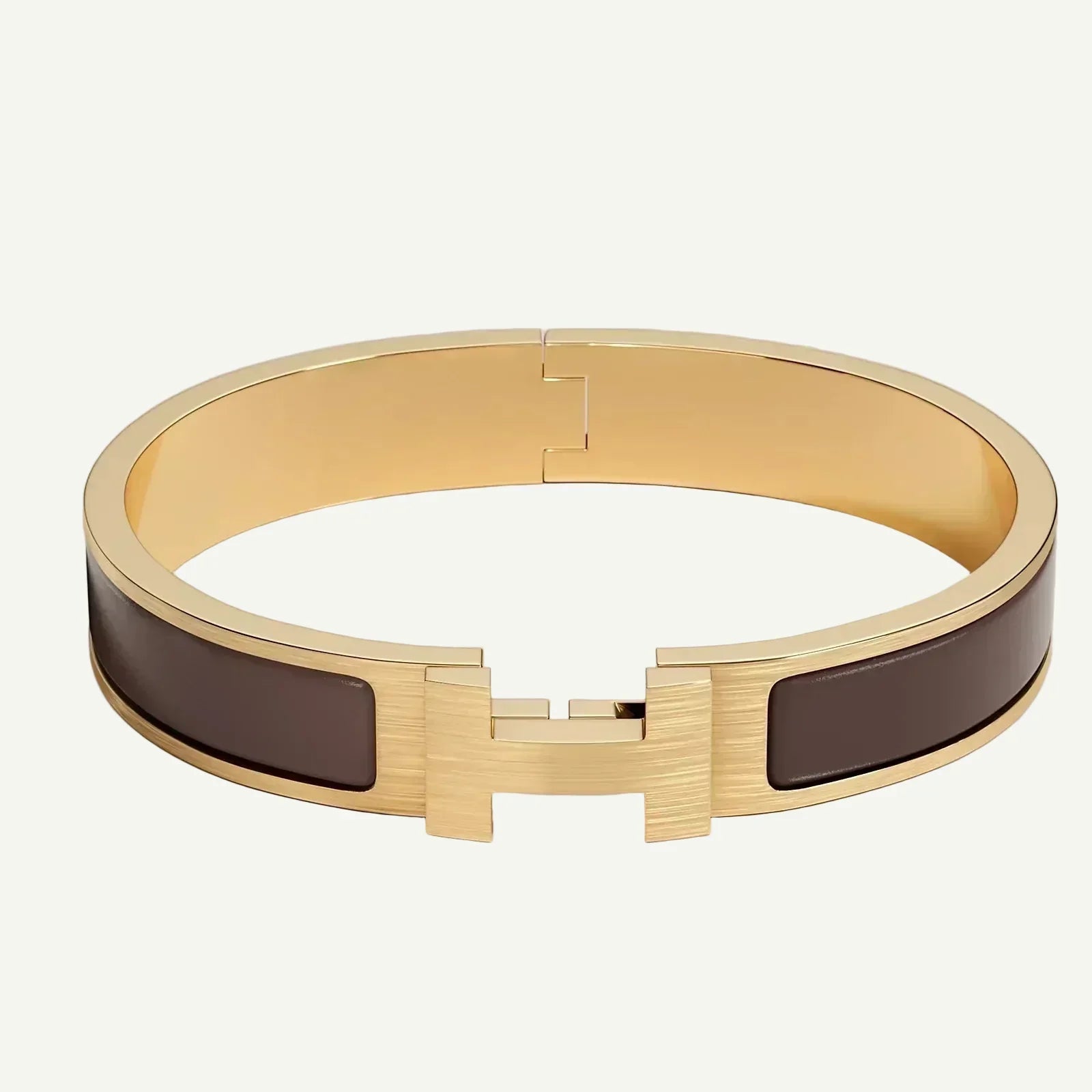Hermès - Bracelet Clic HH Or Cacao Mat