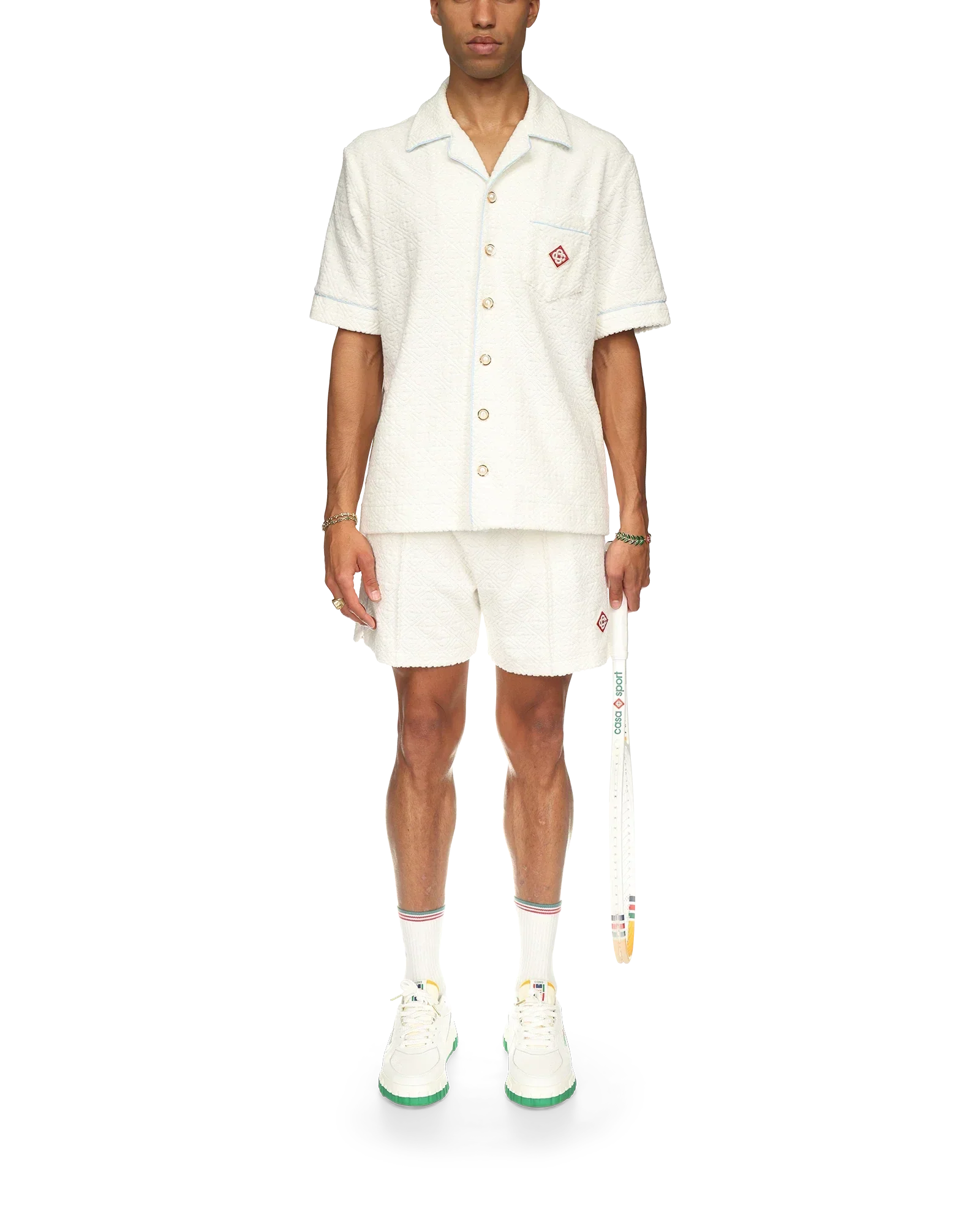 Monogram Terry Short Sleeve Shirt