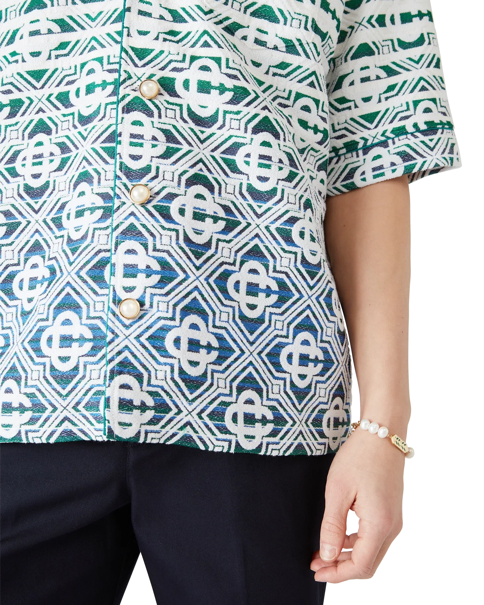Monogram Gradient Towelling Short Sleeve Shirt