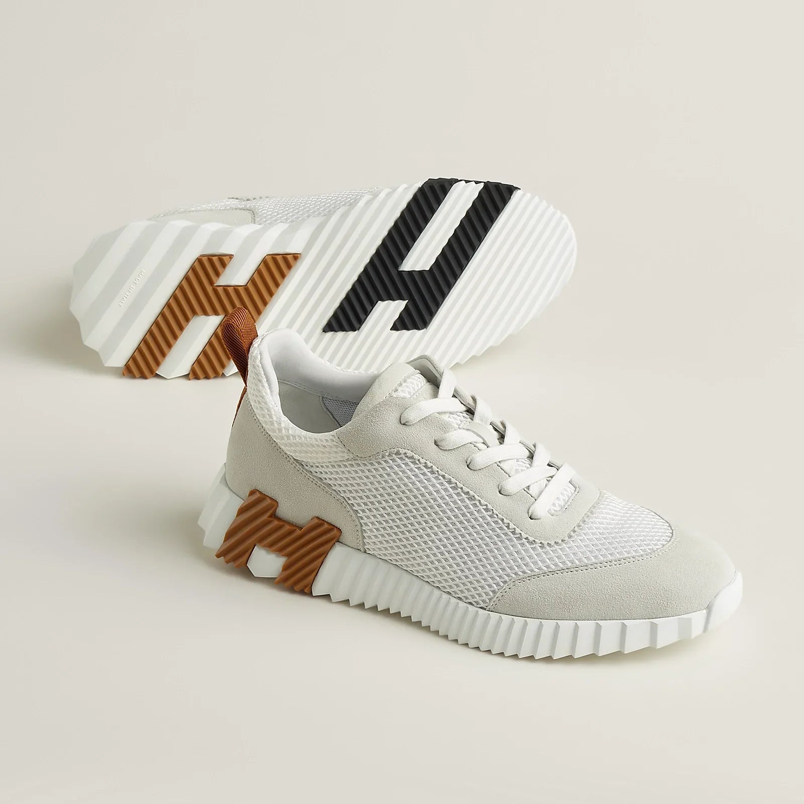 Hermès Bouncing Blanc/Marron