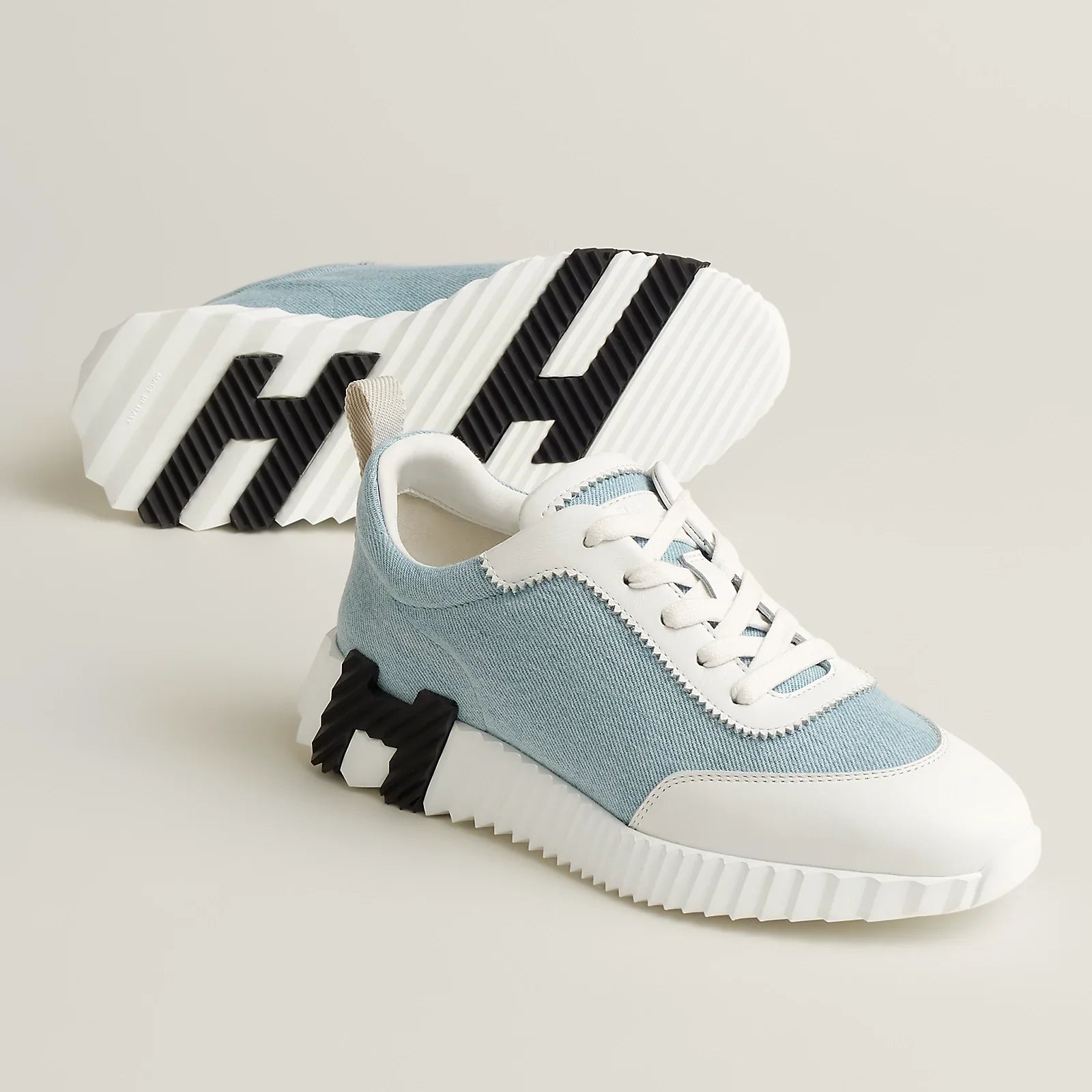 Hermès Bouncing Bleu Clair/Blanc