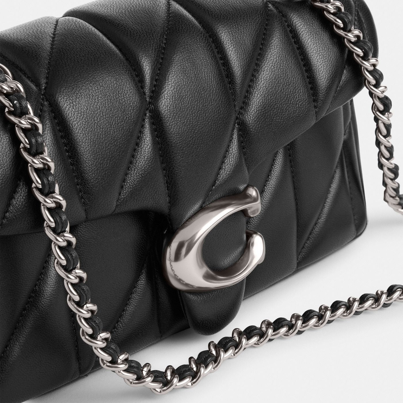 Coach Sac épaule Tabby 20 Pillow - Noir Argenté