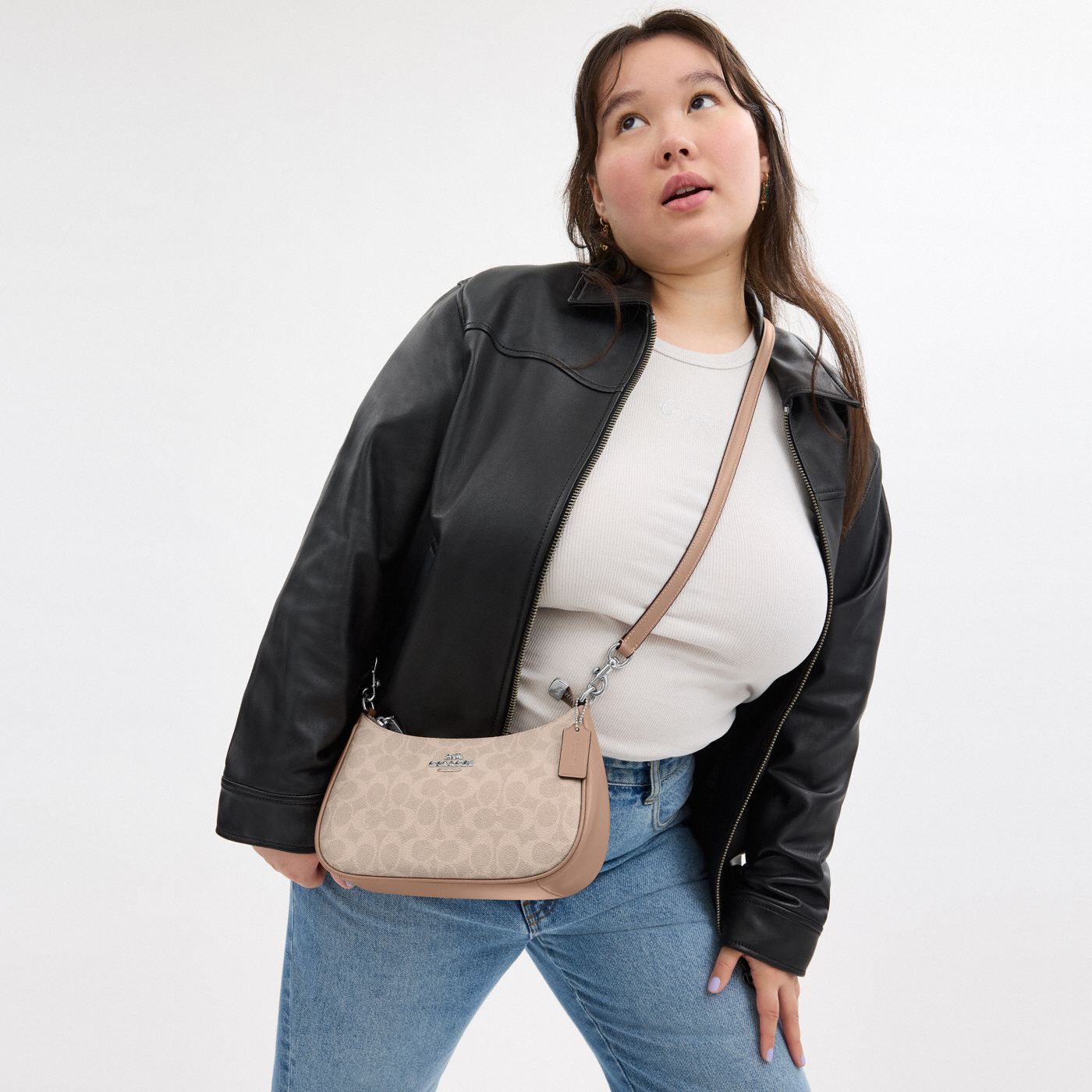 Coach Sac épaule Teri Toile - Sable