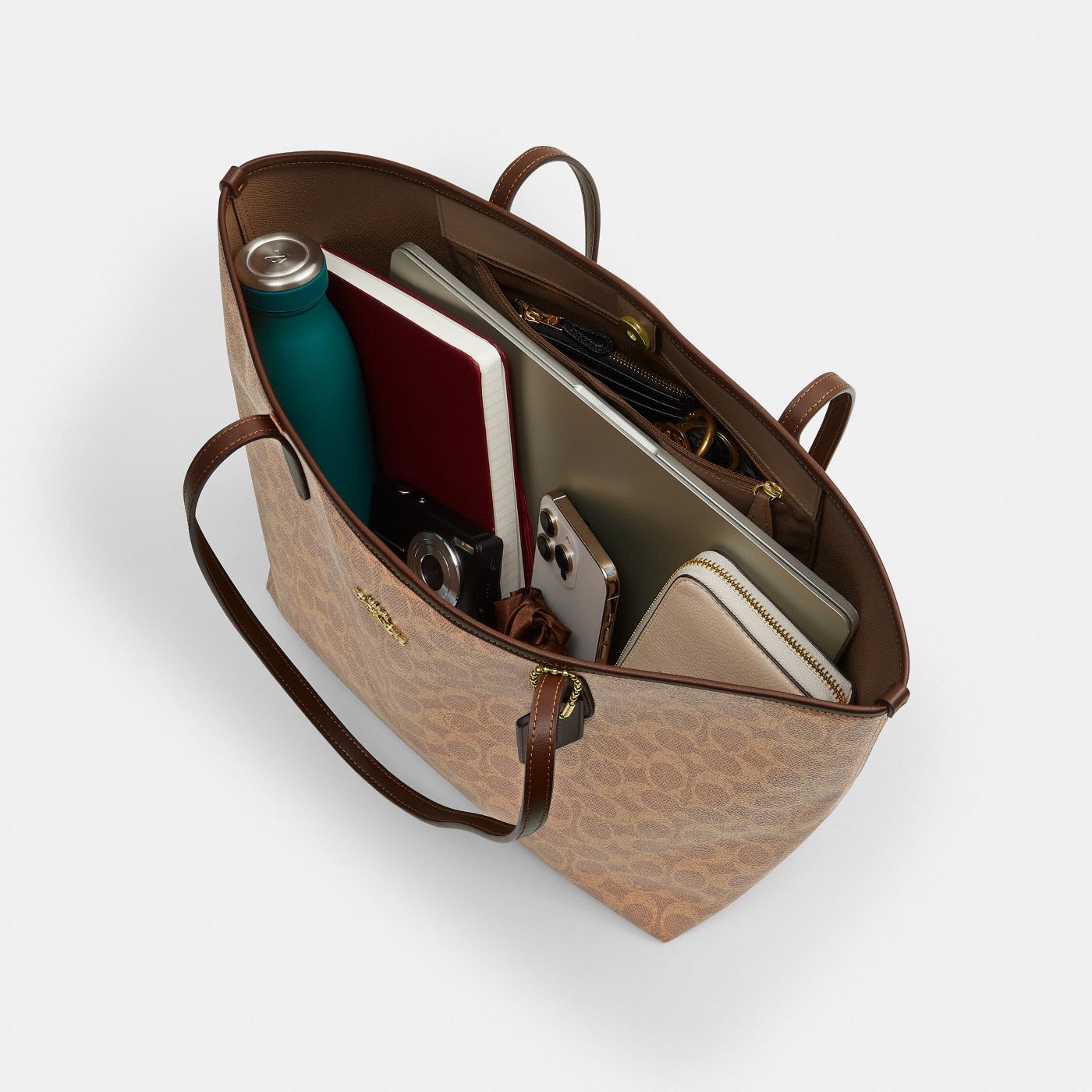 Coach Cabas City Toile - Marron