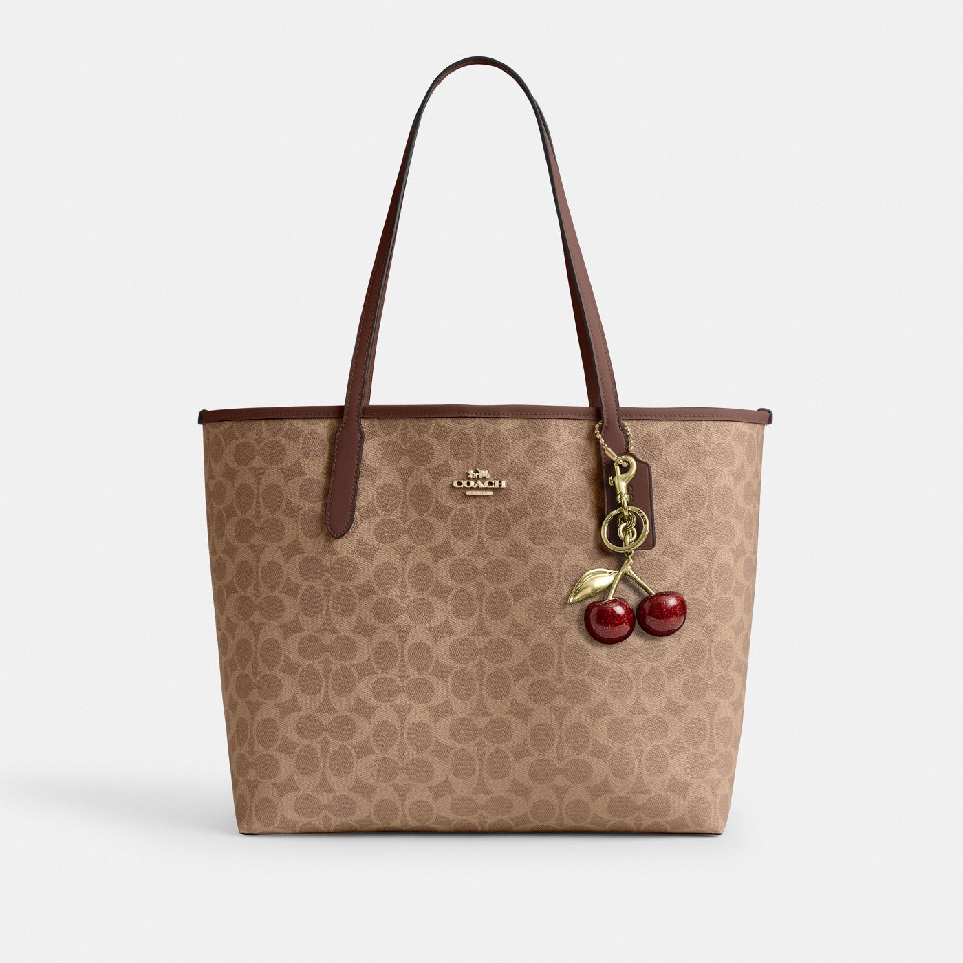 Coach Cabas City Toile - Marron
