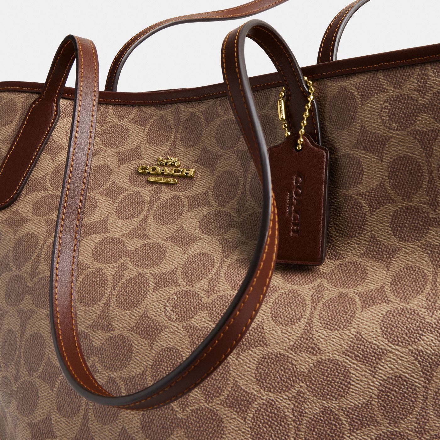 Coach Cabas City Toile - Marron