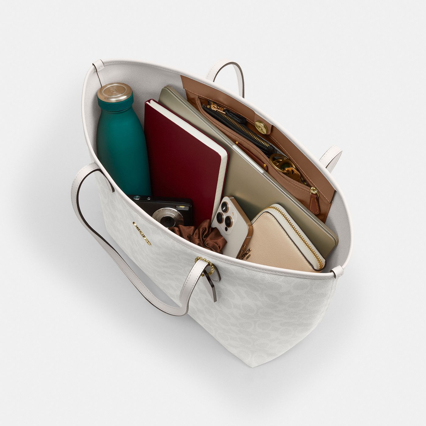Coach Cabas City Toile - Blanc