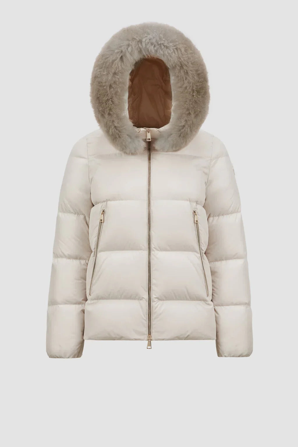 Doudoune courte a capuche Laichefur Moncler Blanc