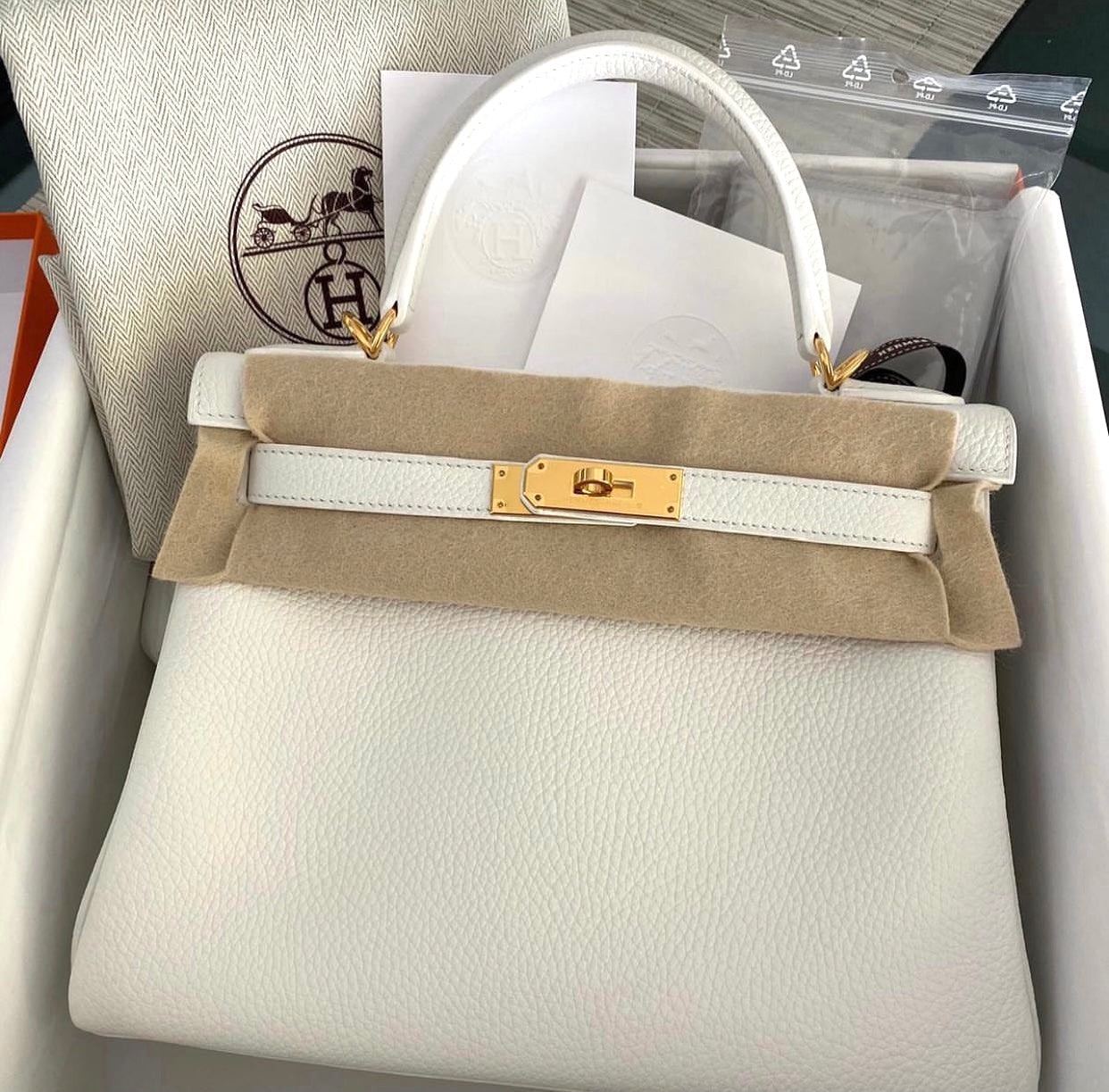 Sac Hermès Kelly Glacier d'Antarctique