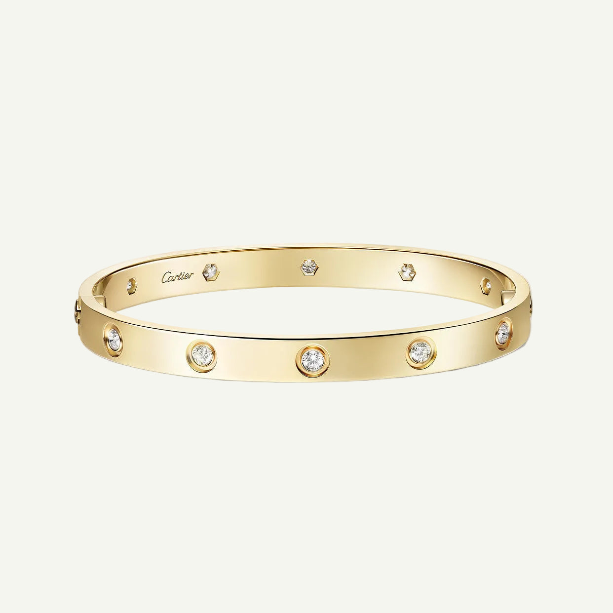 Cartier - Bracelet Love, 10 diamants Or Jaune