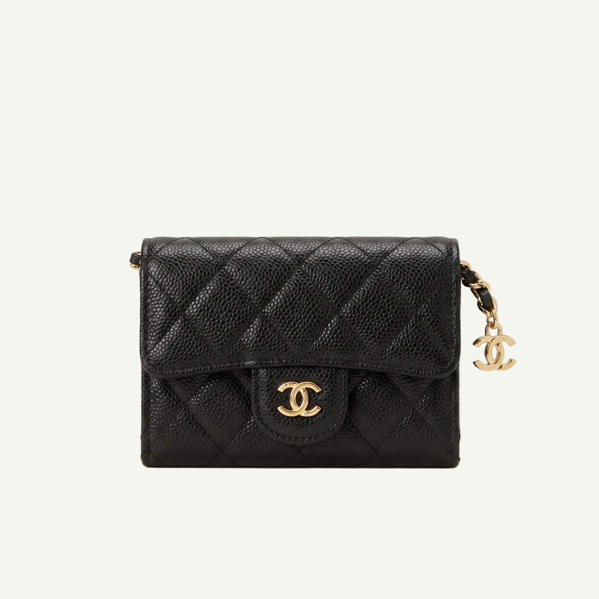 Pochette à Chaîne Matelassée - Noir
