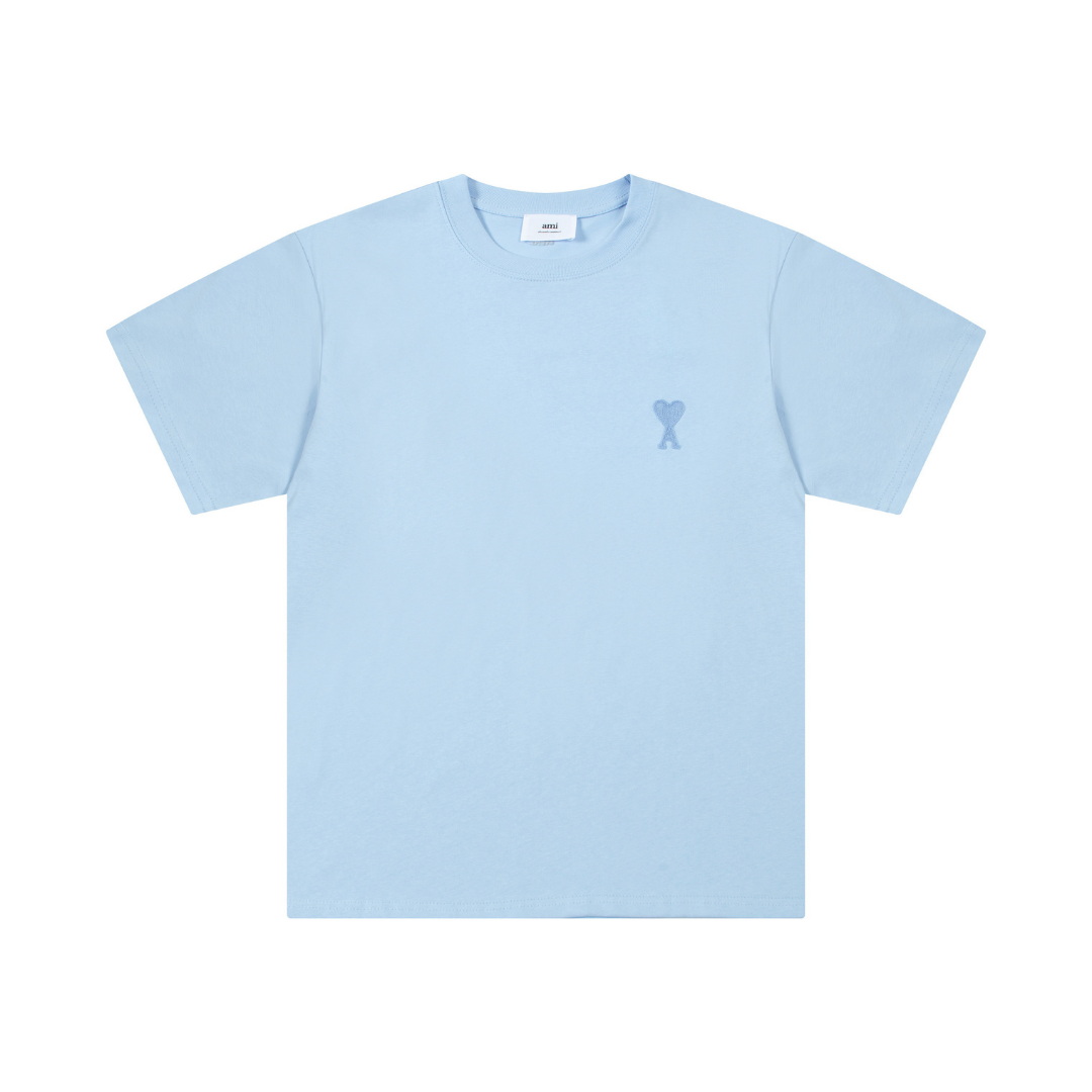 T-shirt Ami Paris Bleu Coeur Bleu Little