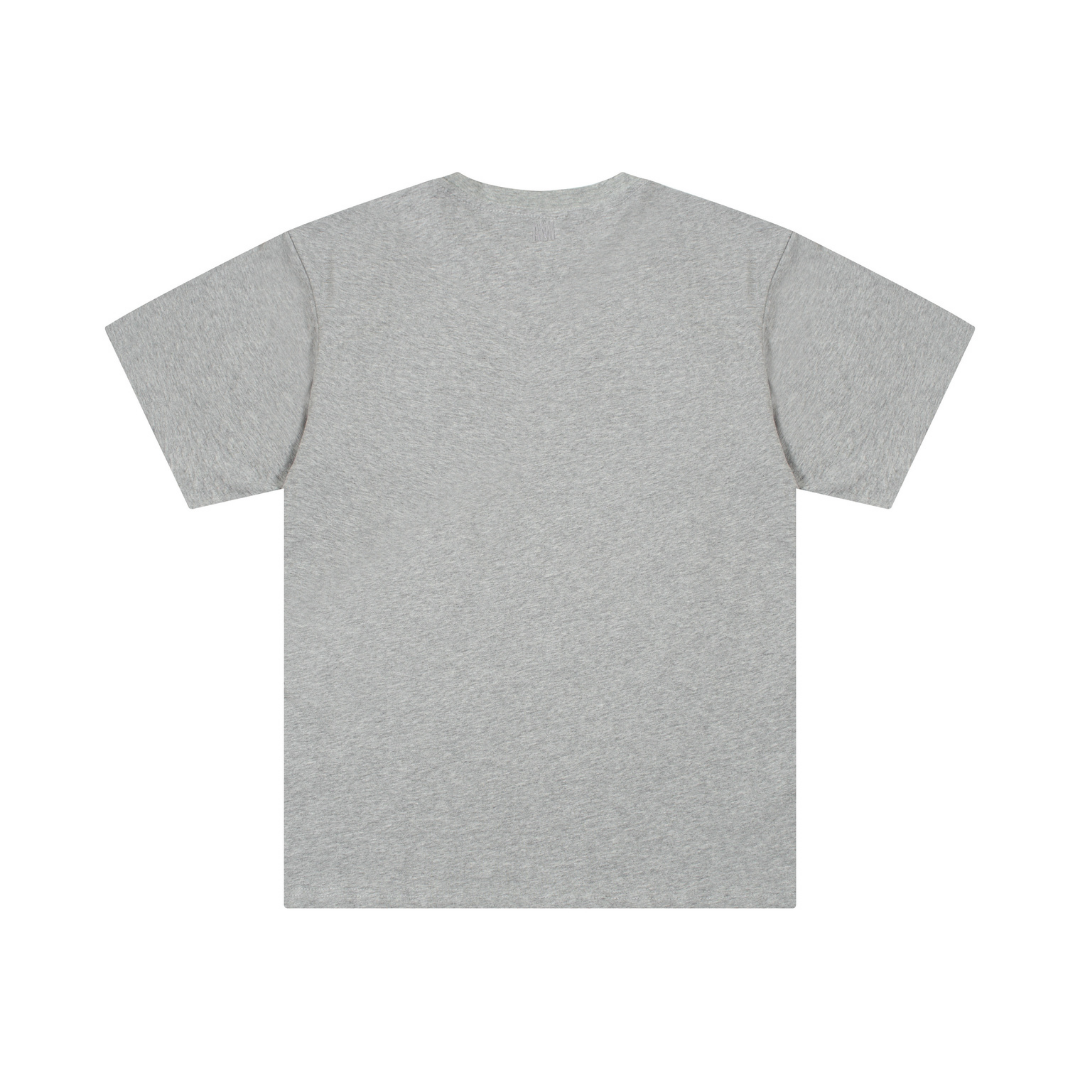T-shirt Ami Paris Gris Cœur Rouge