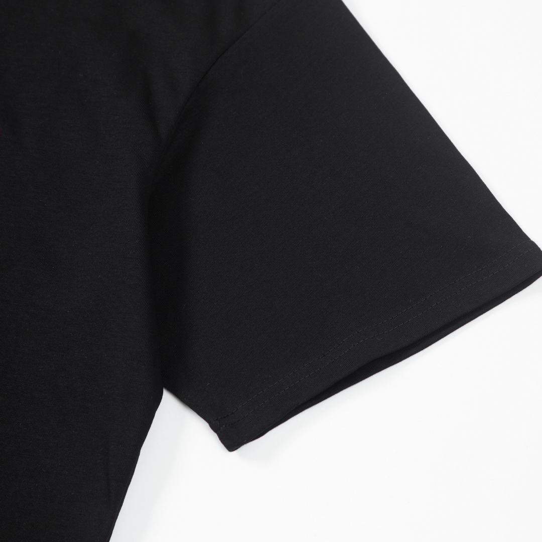 T-shirt Ami Paris Noir Cœur Rouge Little