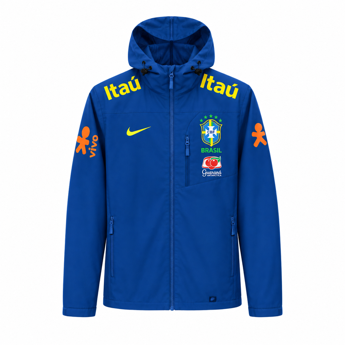 Veste Imperméable Brésil Bleue vue de face