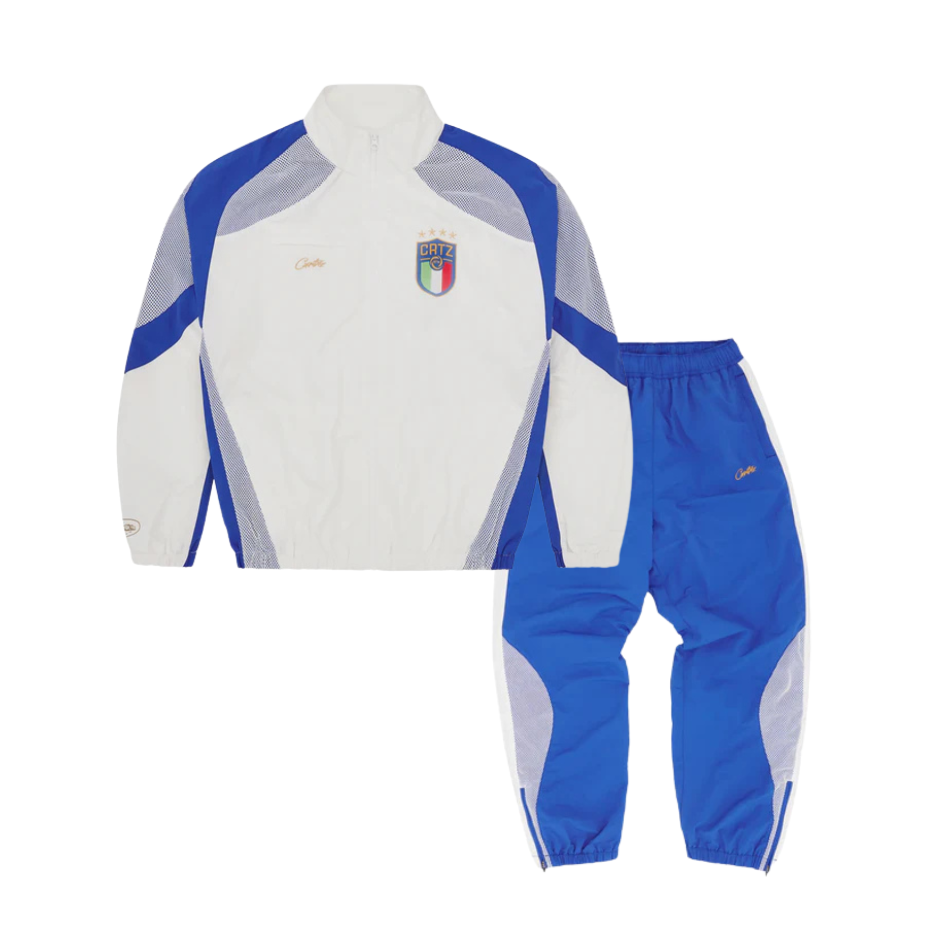Corteiz Italia Shuku Tracksuit White/Blue