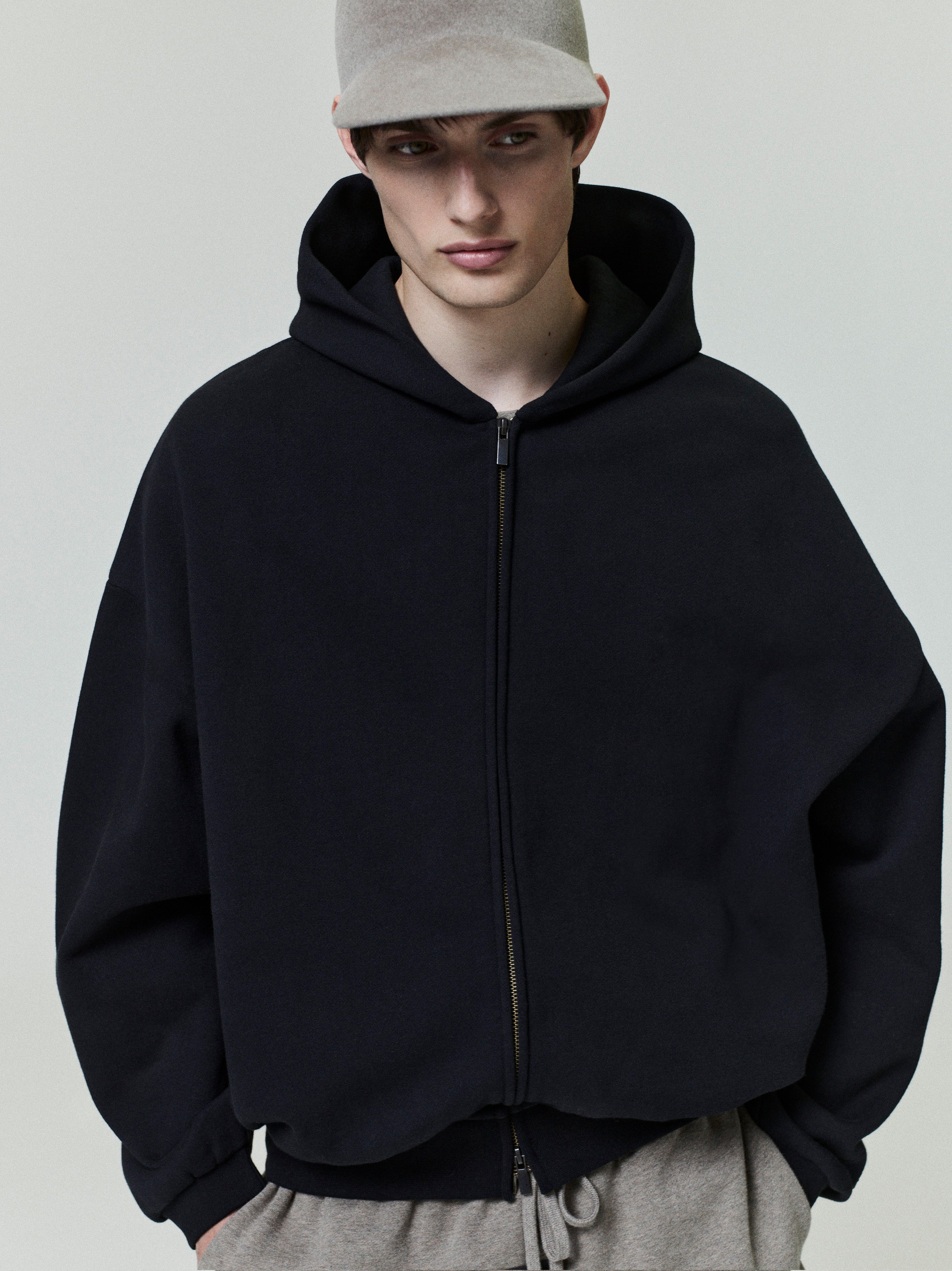 Embossed Classic Fleece Zip-Up Hoodie