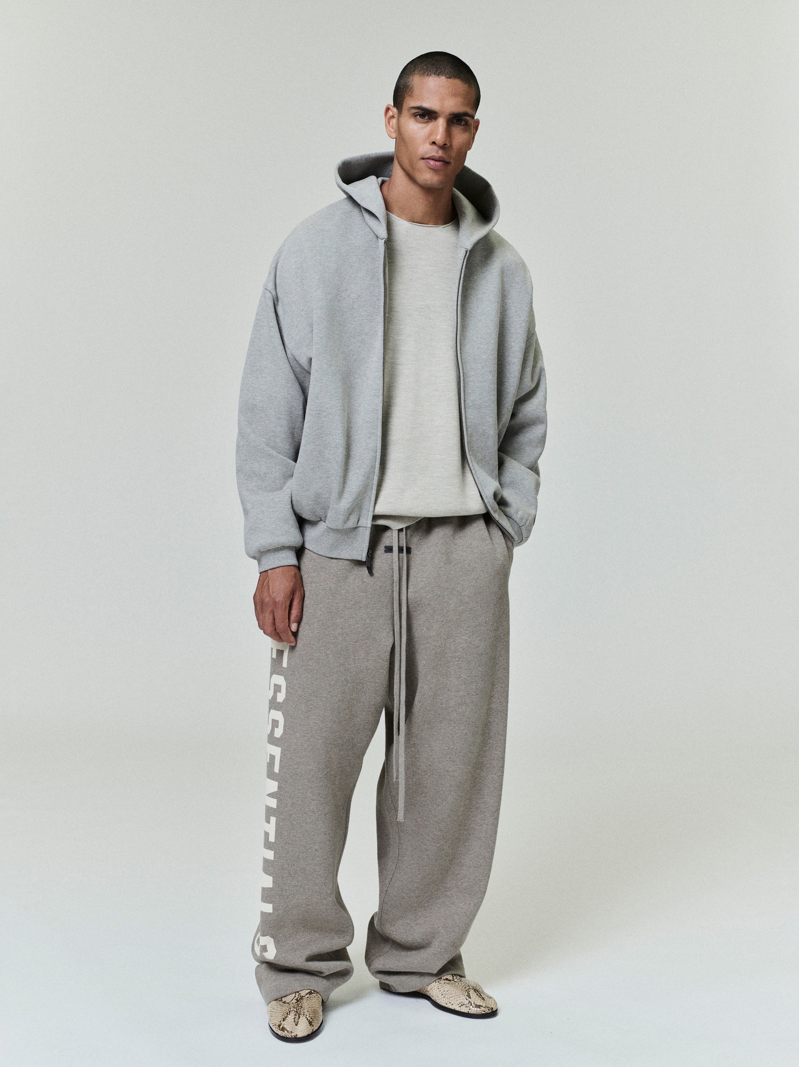 Embossed Classic Fleece Zip-Up Hoodie