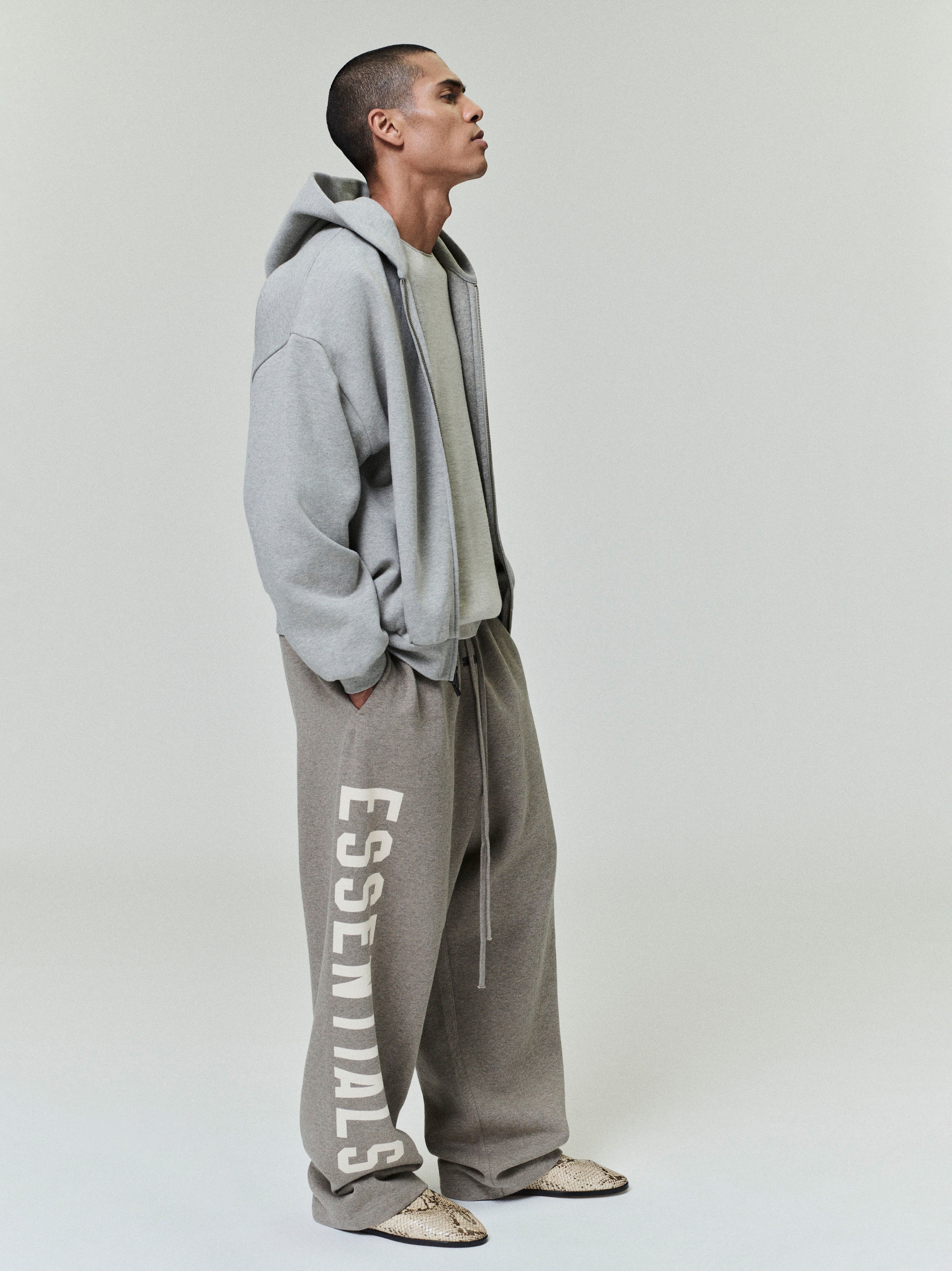 Embossed Classic Fleece Zip-Up Hoodie