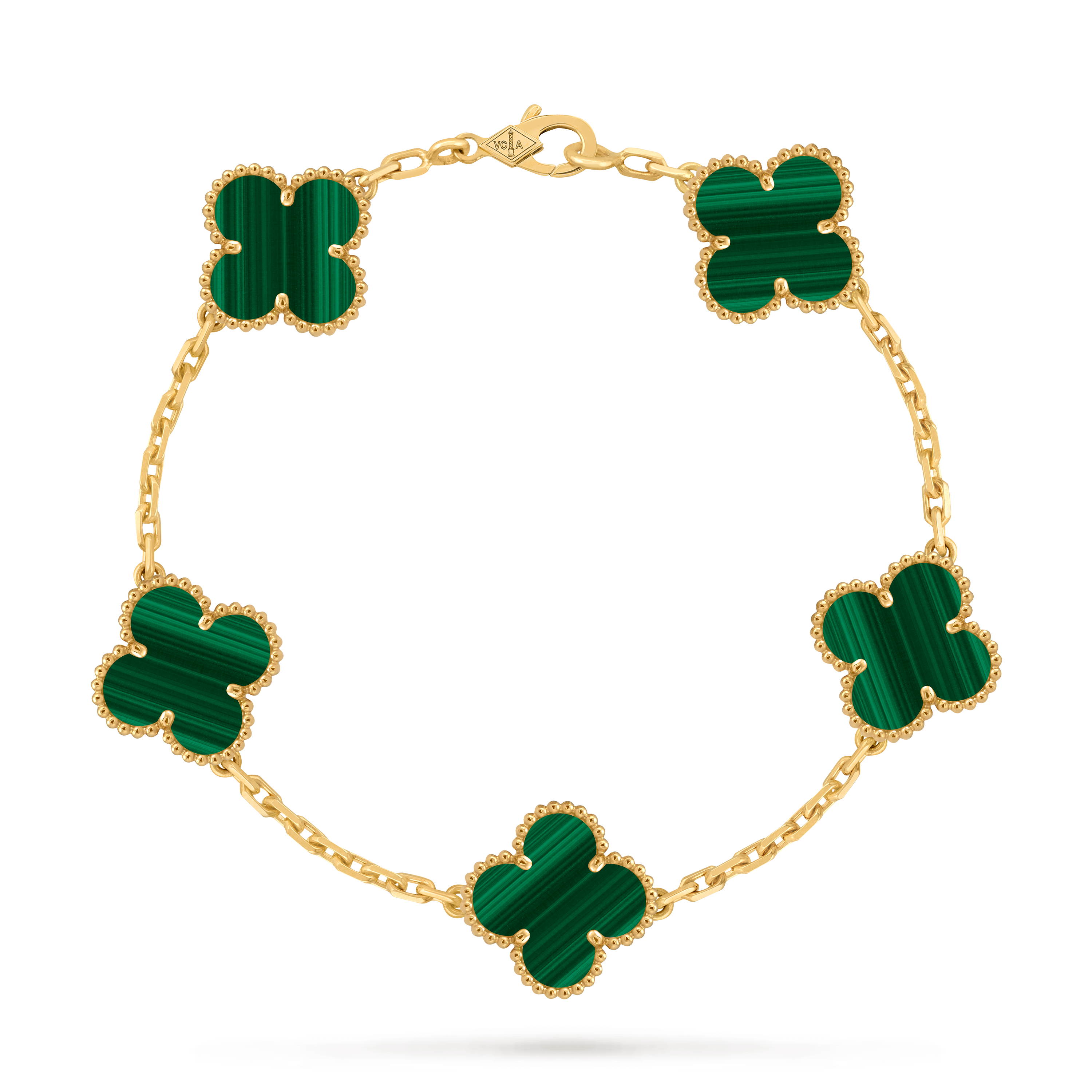 Van Cleef Vintage Alhambra 5 motifs Malachite