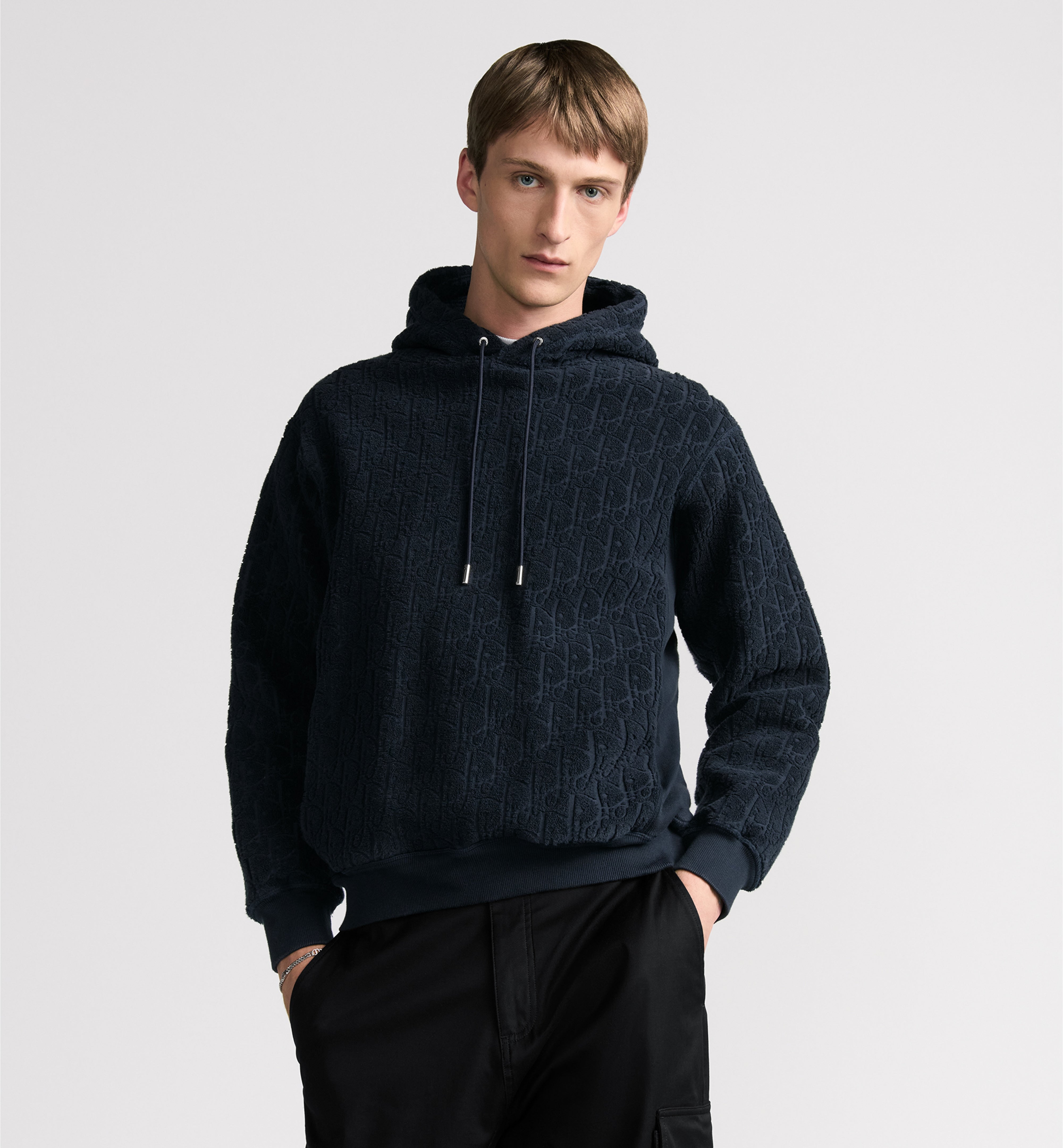 Sweatshirt à capuche Dior Oblique Bleu