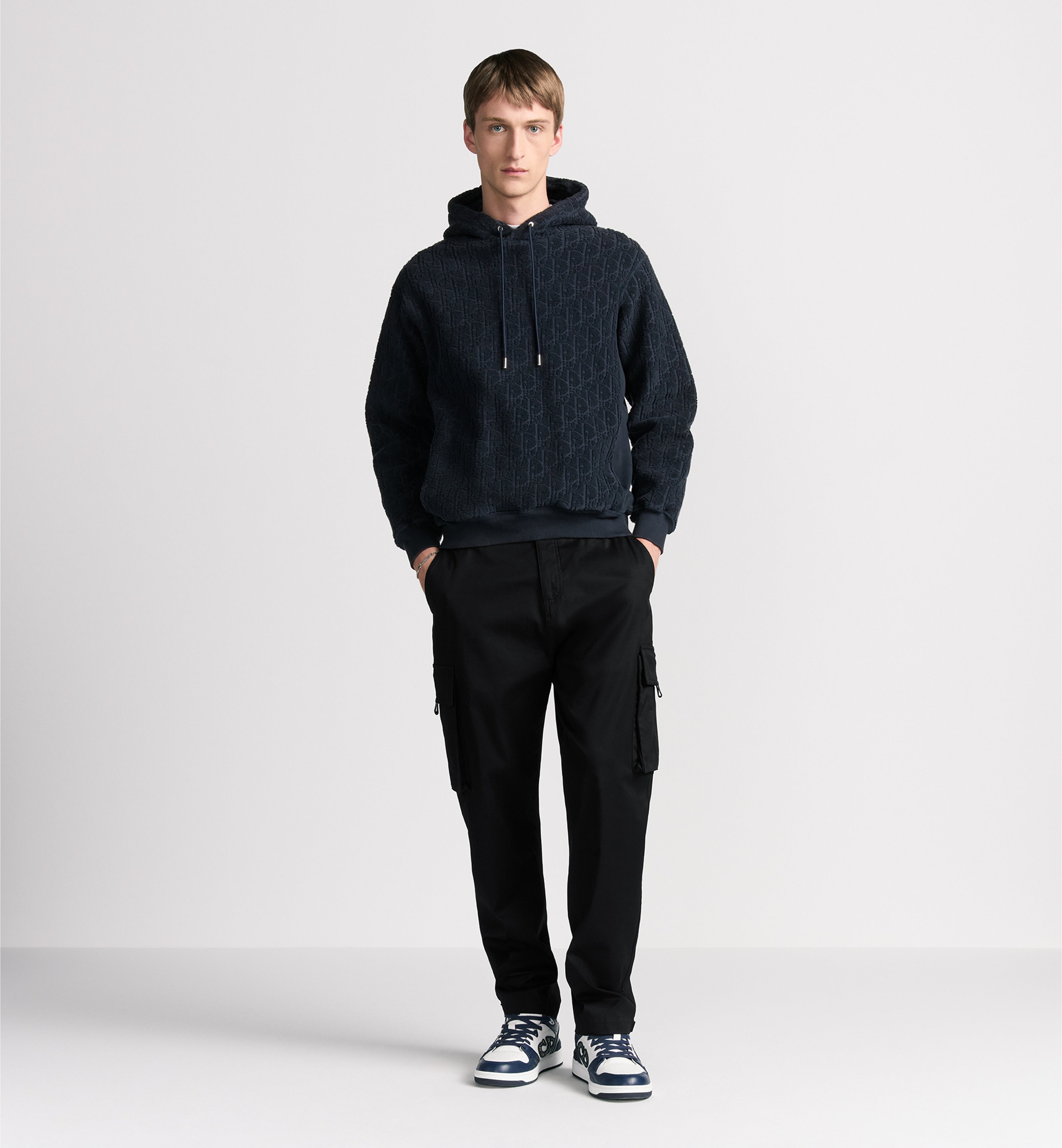 Sweatshirt à capuche Dior Oblique Bleu
