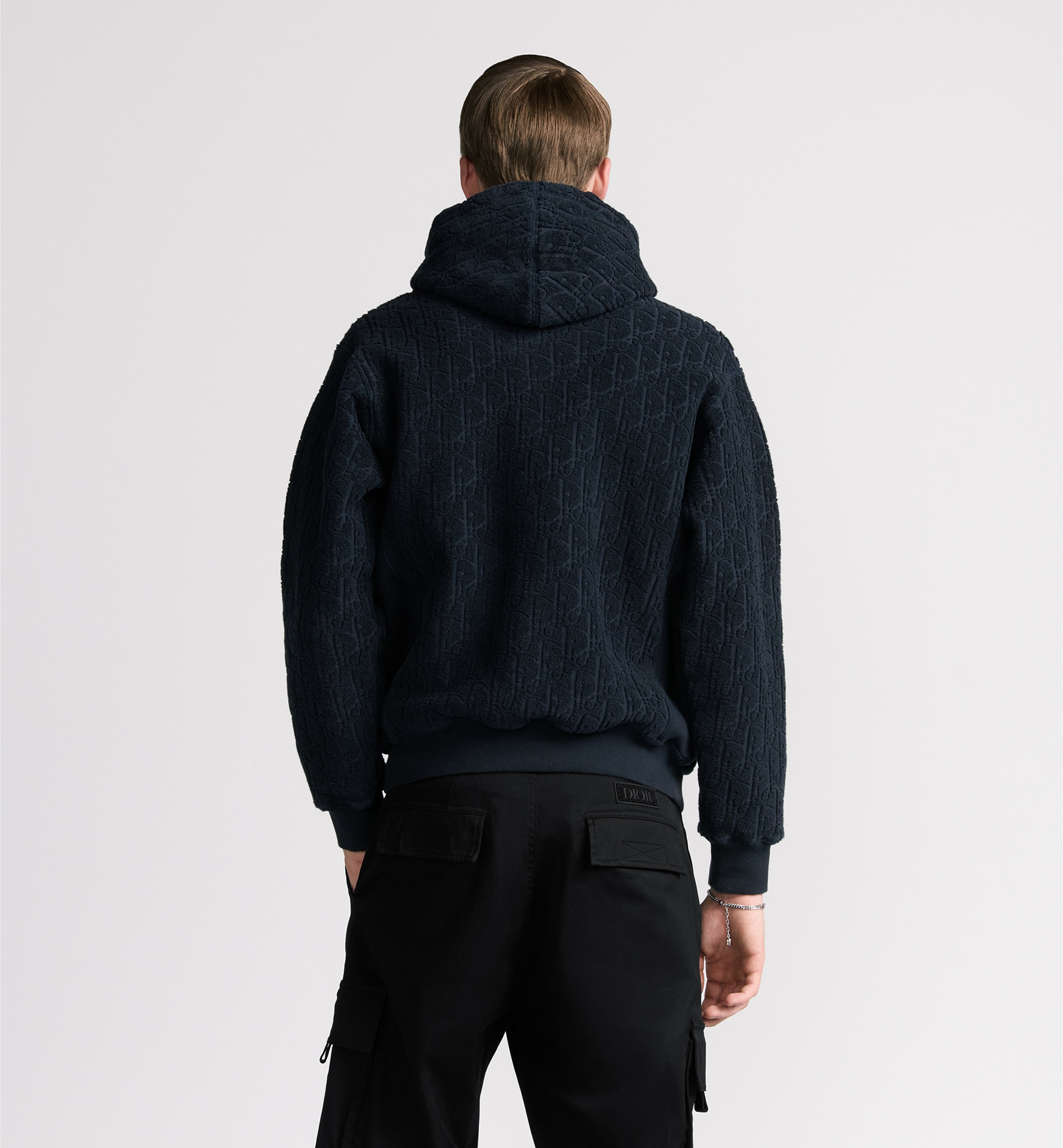 Sweatshirt à capuche Dior Oblique Bleu