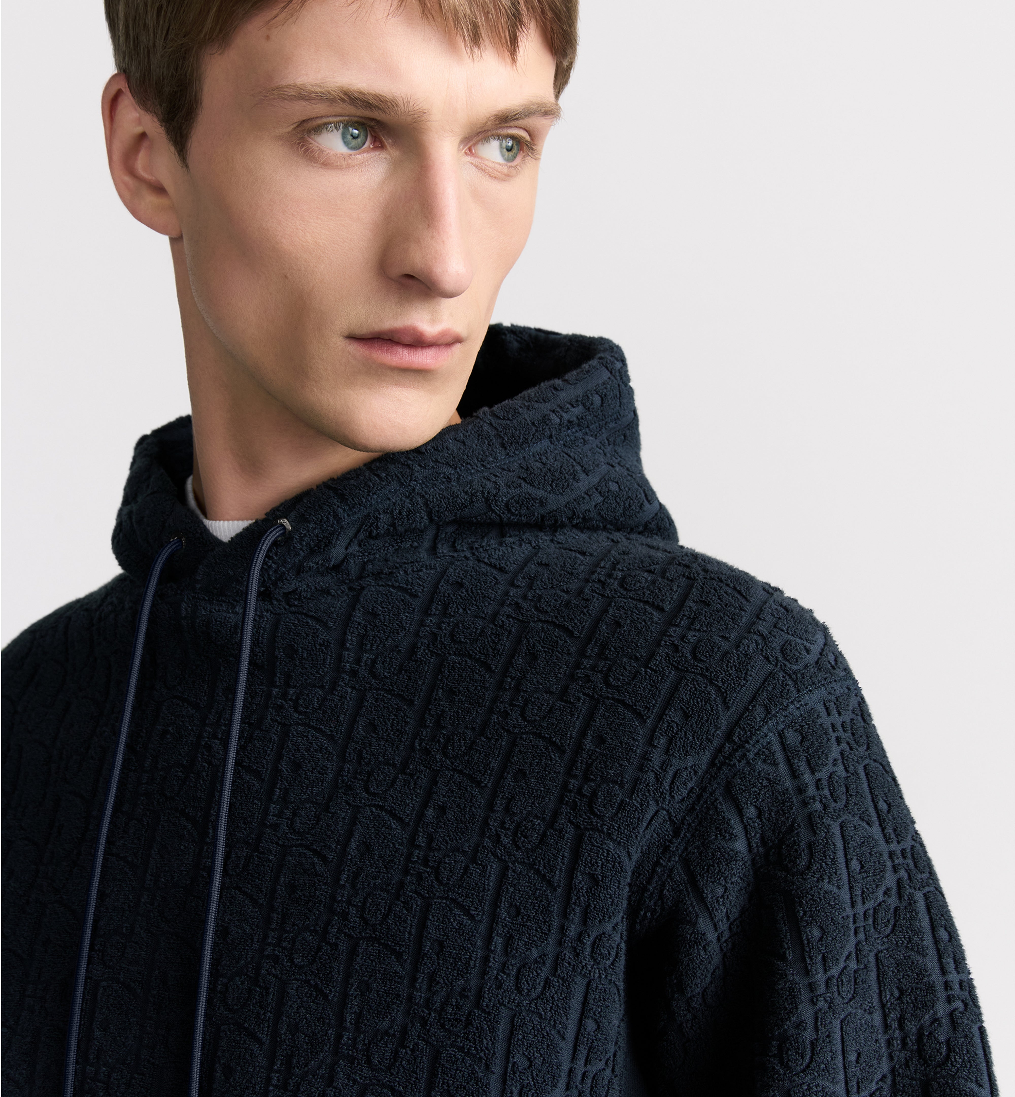 Sweatshirt à capuche Dior Oblique Bleu