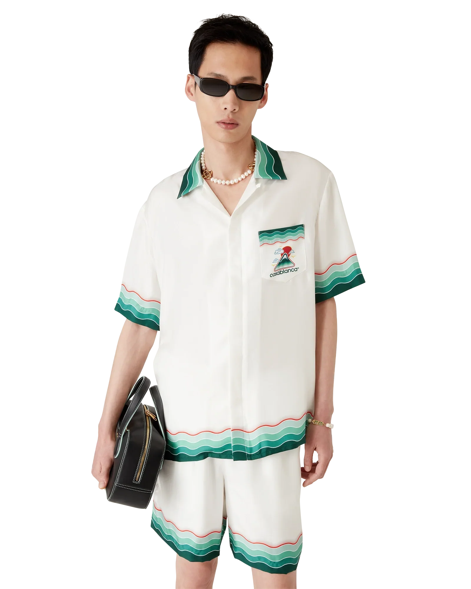 Montagne Ondulée Silk Short Sleeve Shirt