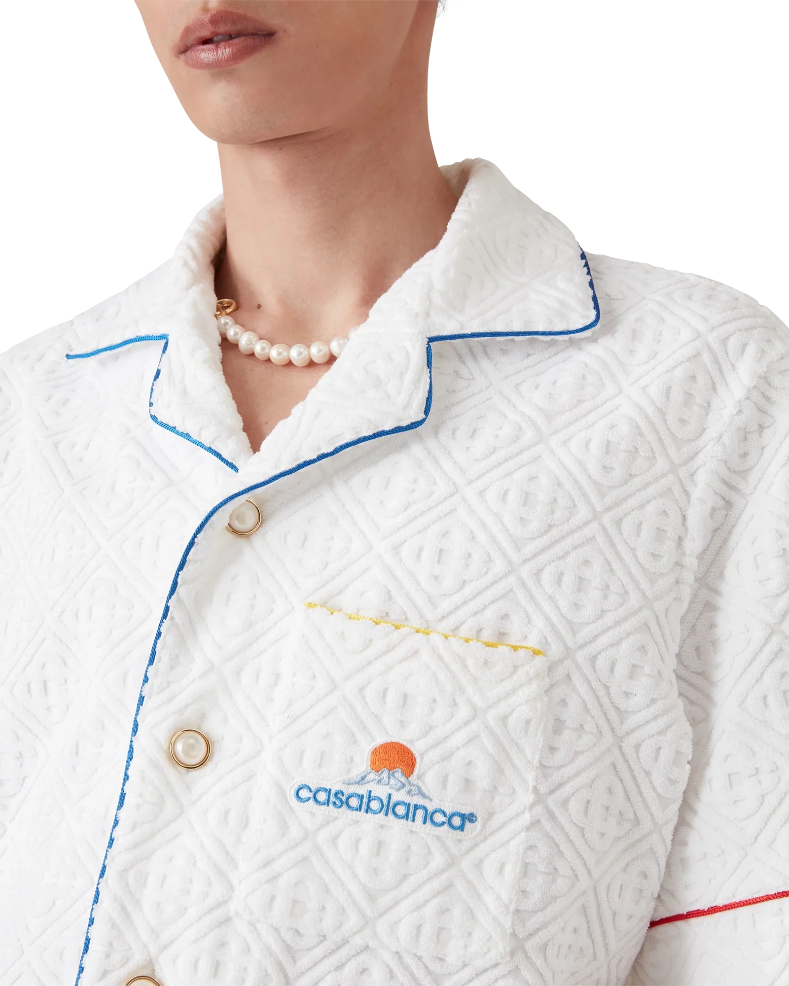 Monogram Jacquard Towelling Short Sleeve Shirt