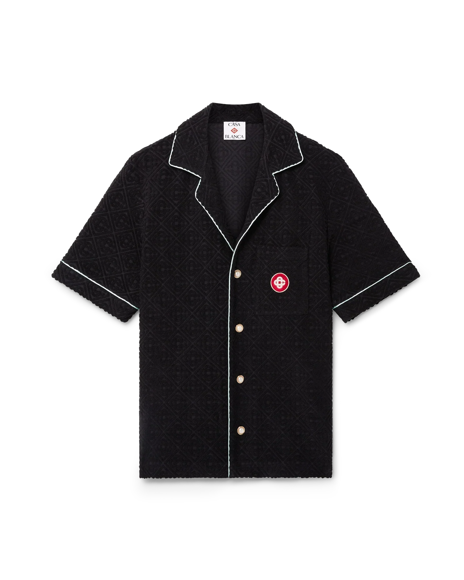Monogram Jacquard Towelling Short Sleeve Shirt
