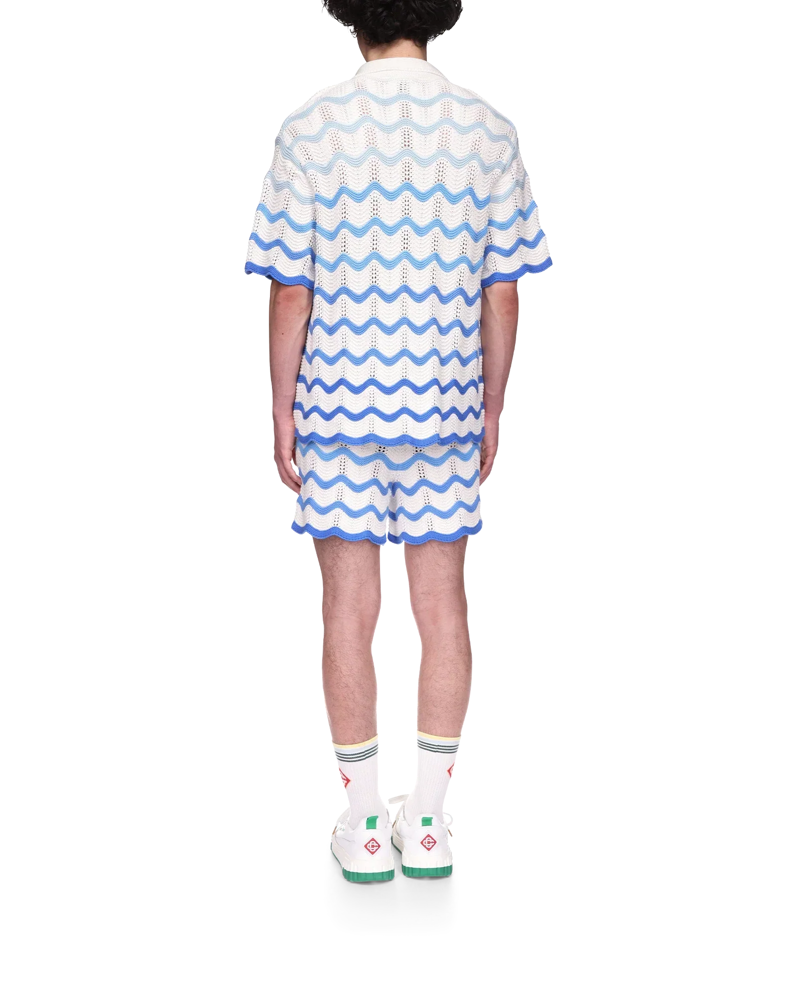 Wavy Gradient Crochet Shirt