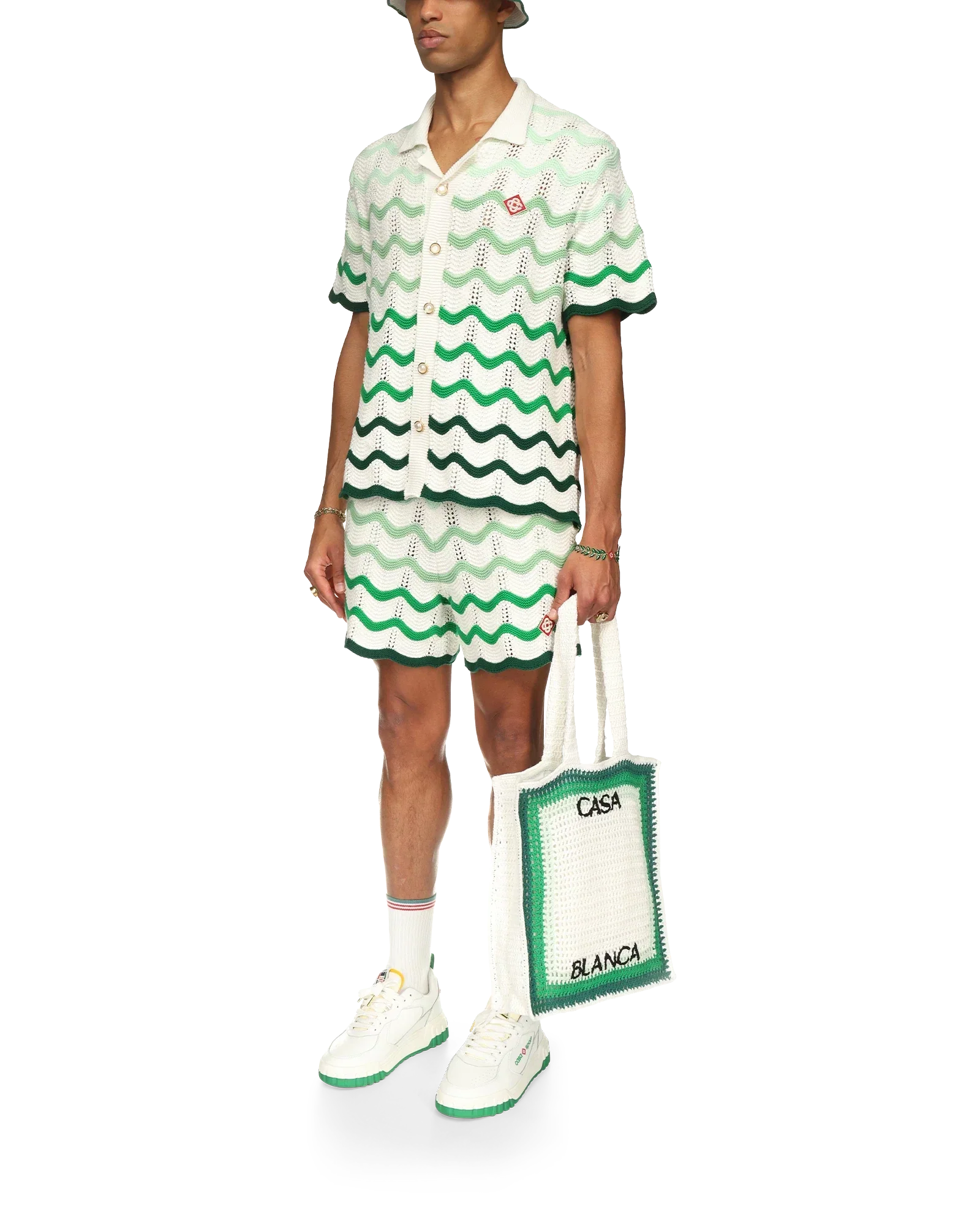Wavy Gradient Crochet Shirt