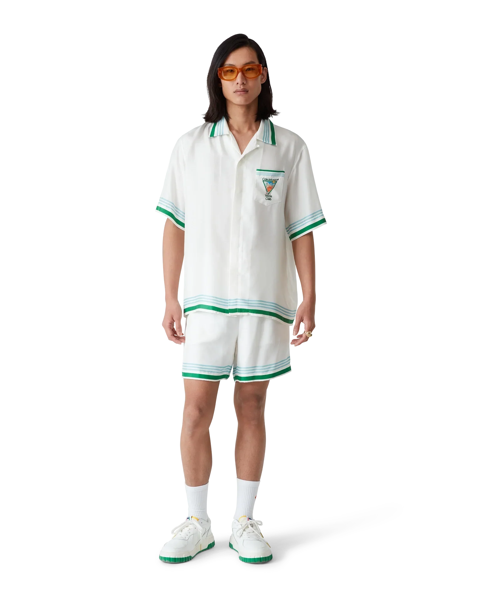 Metaphysical Tennis Icon Short Sleeve Silk Shirt