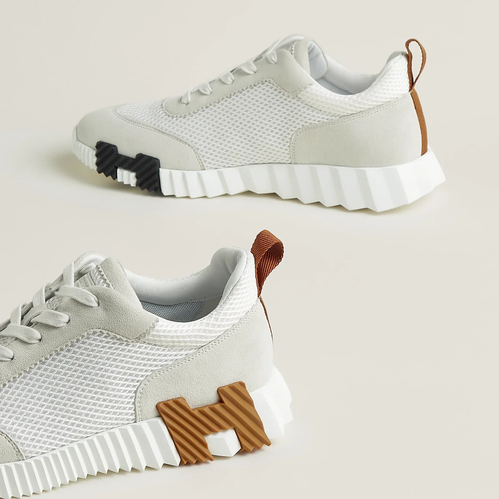 Hermès Bouncing Blanc/Marron