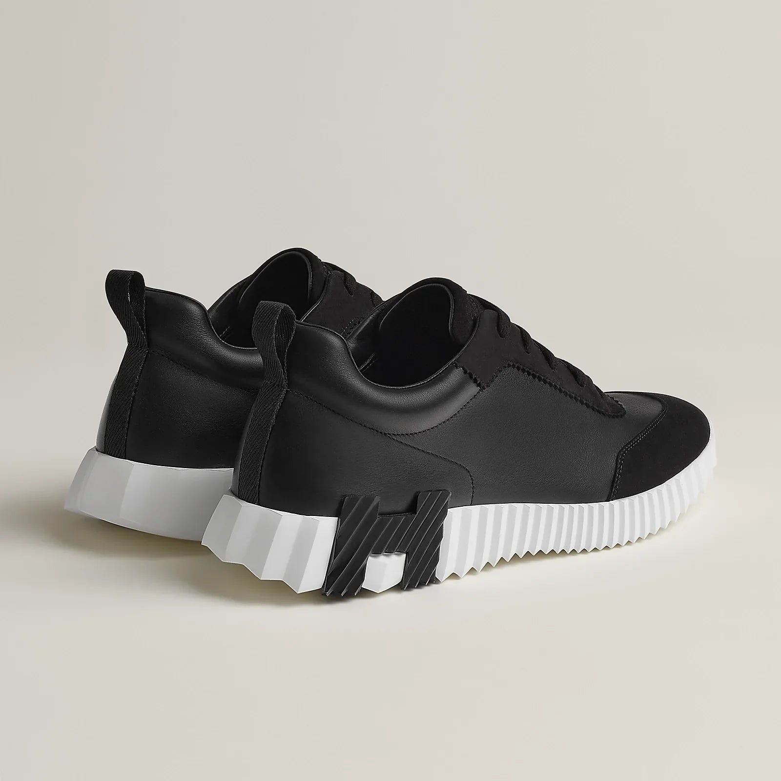 Hermès Bouncing Cuir Noir et Blanc