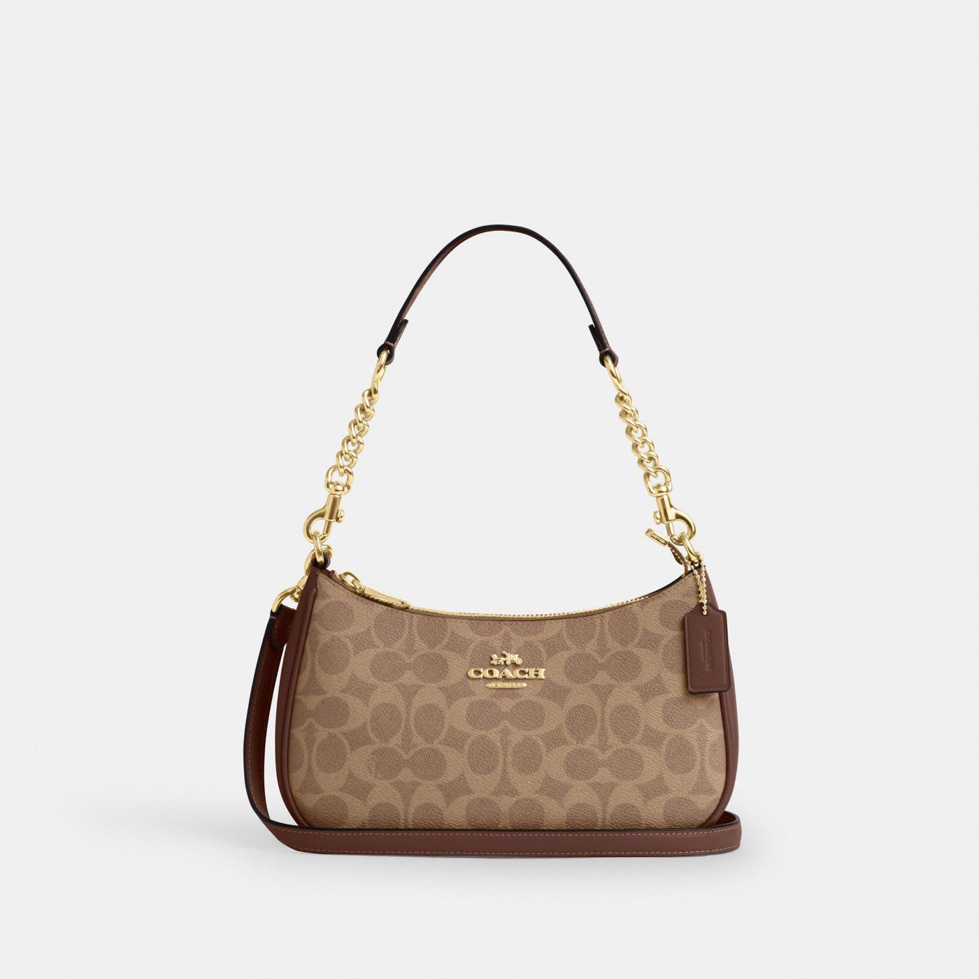 Coach Sac épaule Teri Toile - Marron