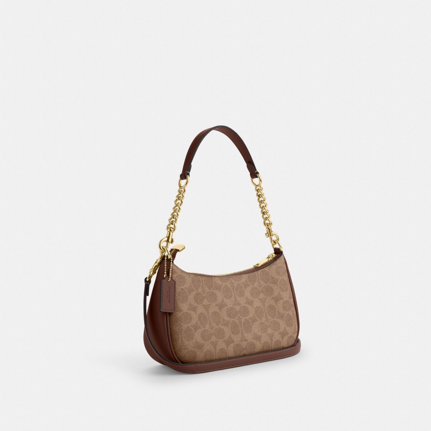 Coach Sac épaule Teri Toile - Marron