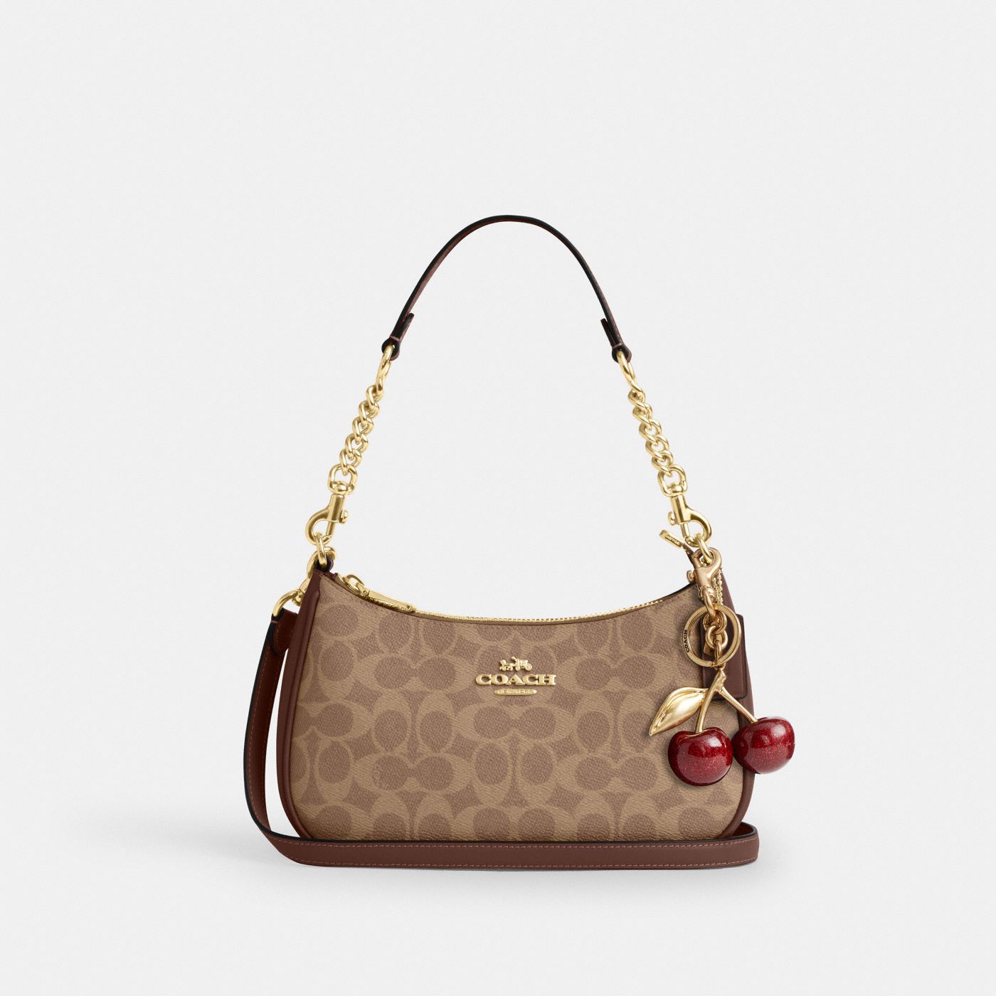 Coach Sac épaule Teri Toile - Marron